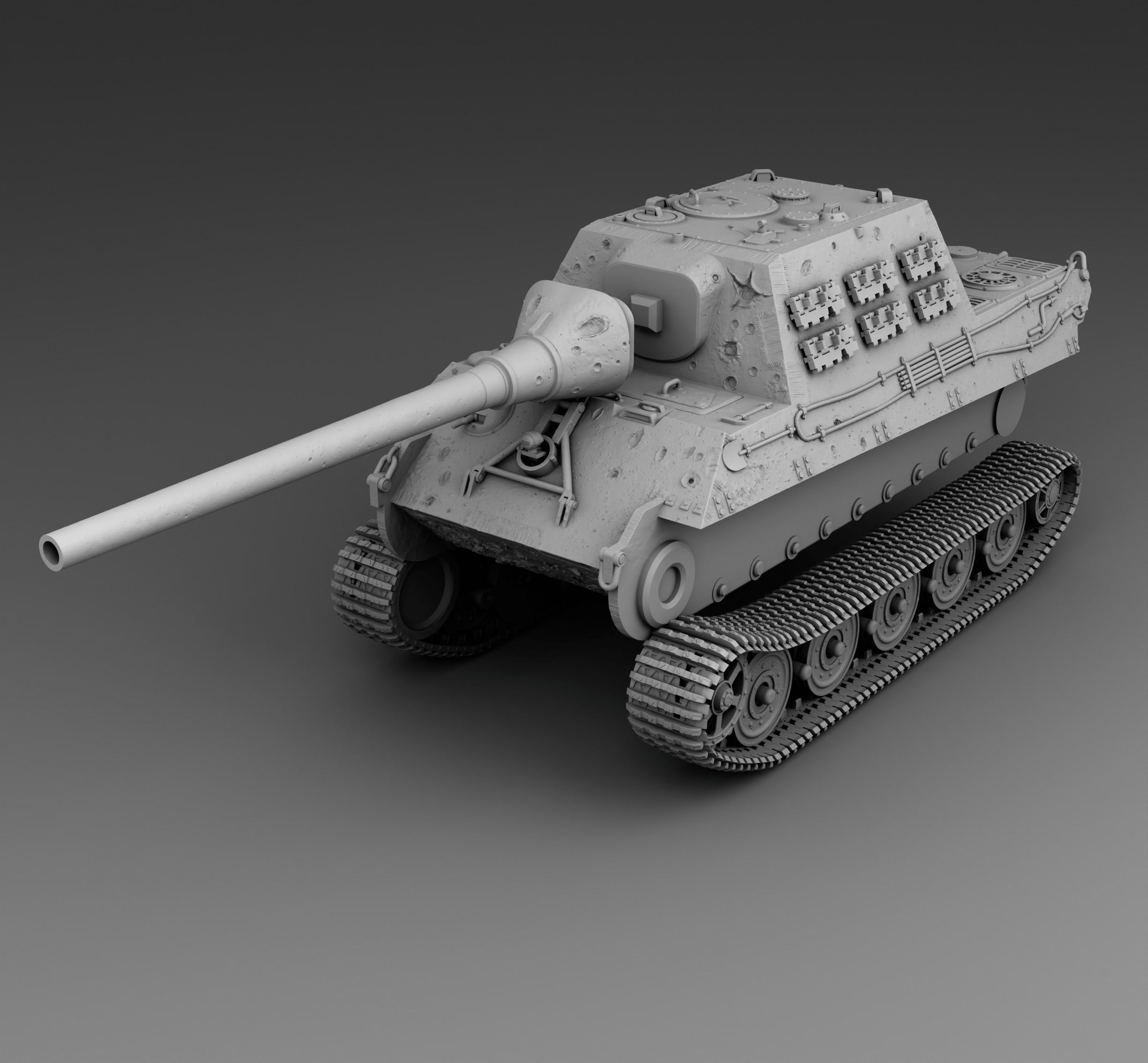 German Tank Jagdtiger 3D print model_3