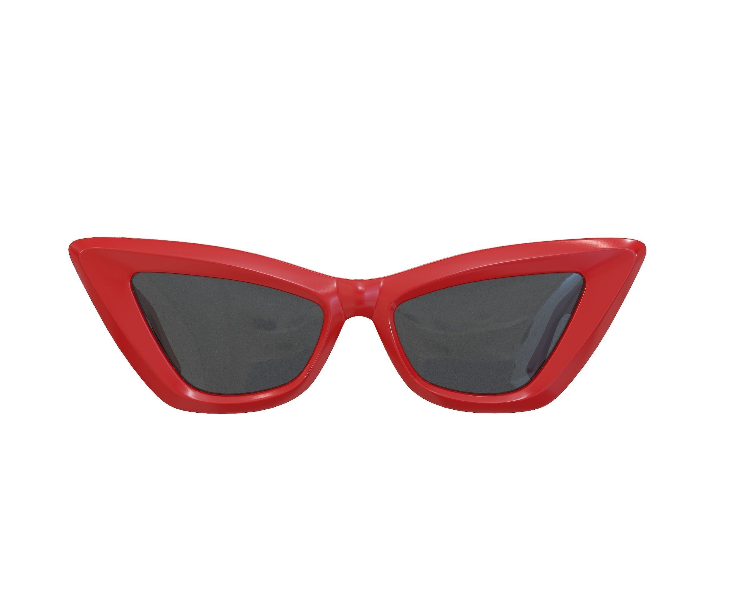 Bottega Veneta Sculptured Cat-eye Edgy Sunglasses Low-poly 3D model_5