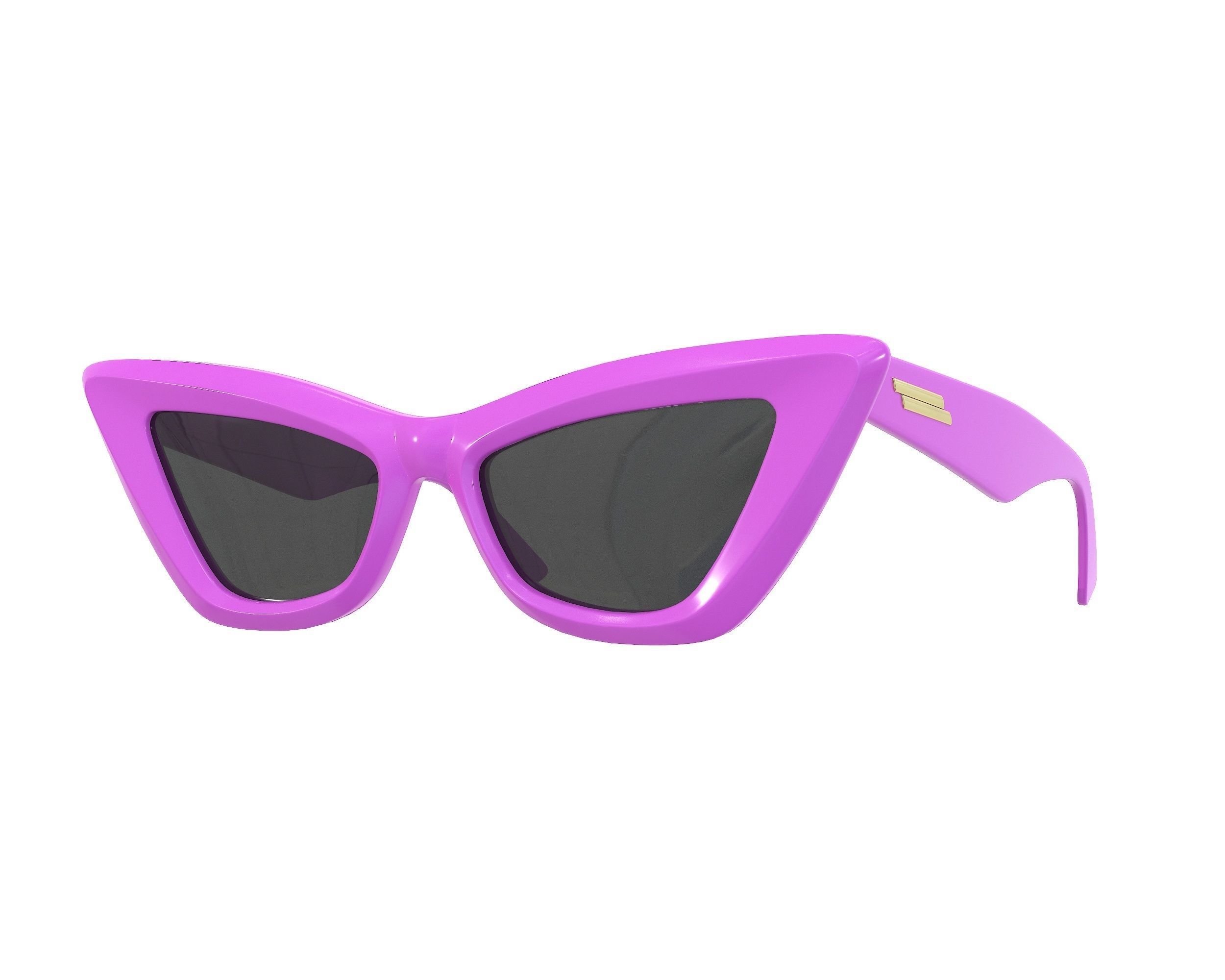 Bottega Veneta Sculptured Cat-eye Edgy Sunglasses Low-poly 3D model_3