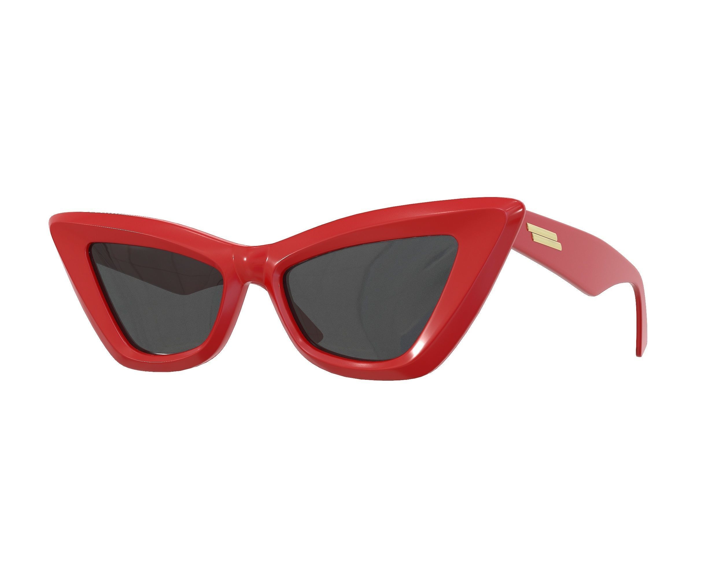 Bottega Veneta Sculptured Cat-eye Edgy Sunglasses Low-poly 3D model_1