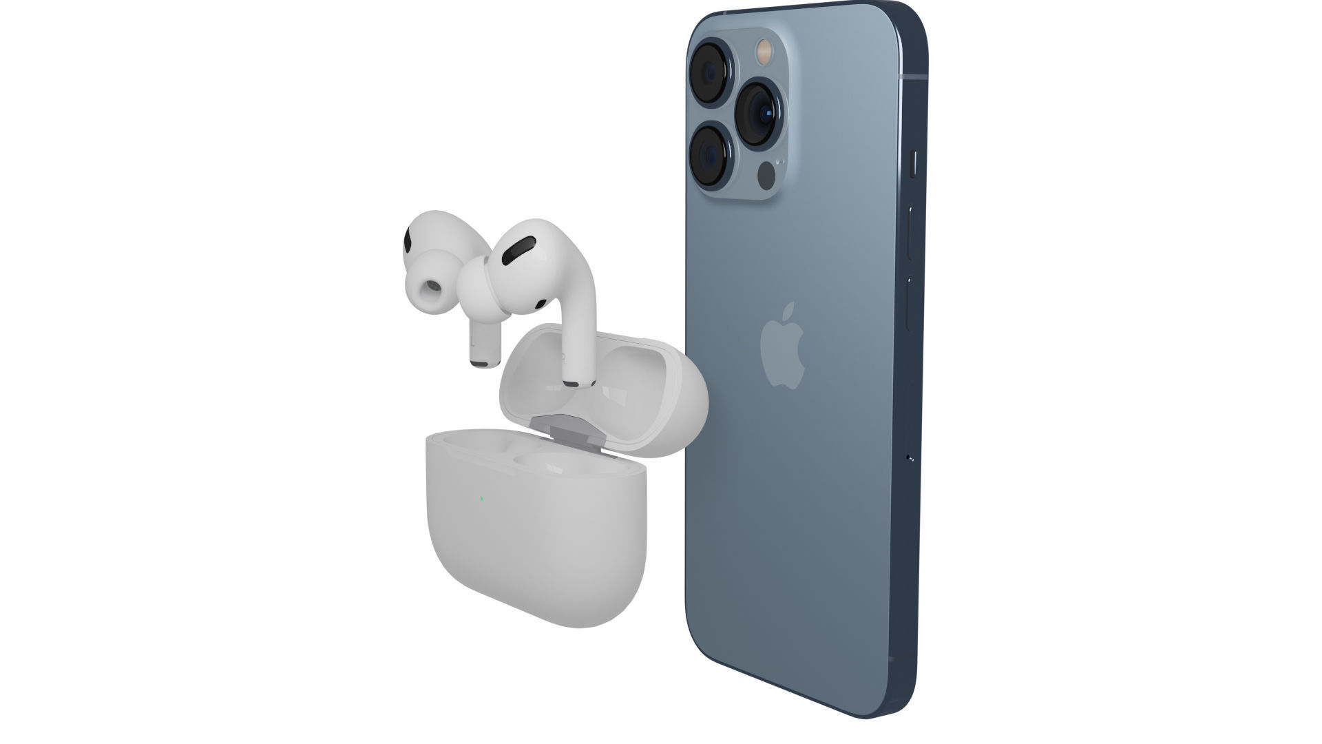 iphone 13 and AirPods Pr 3D model_10