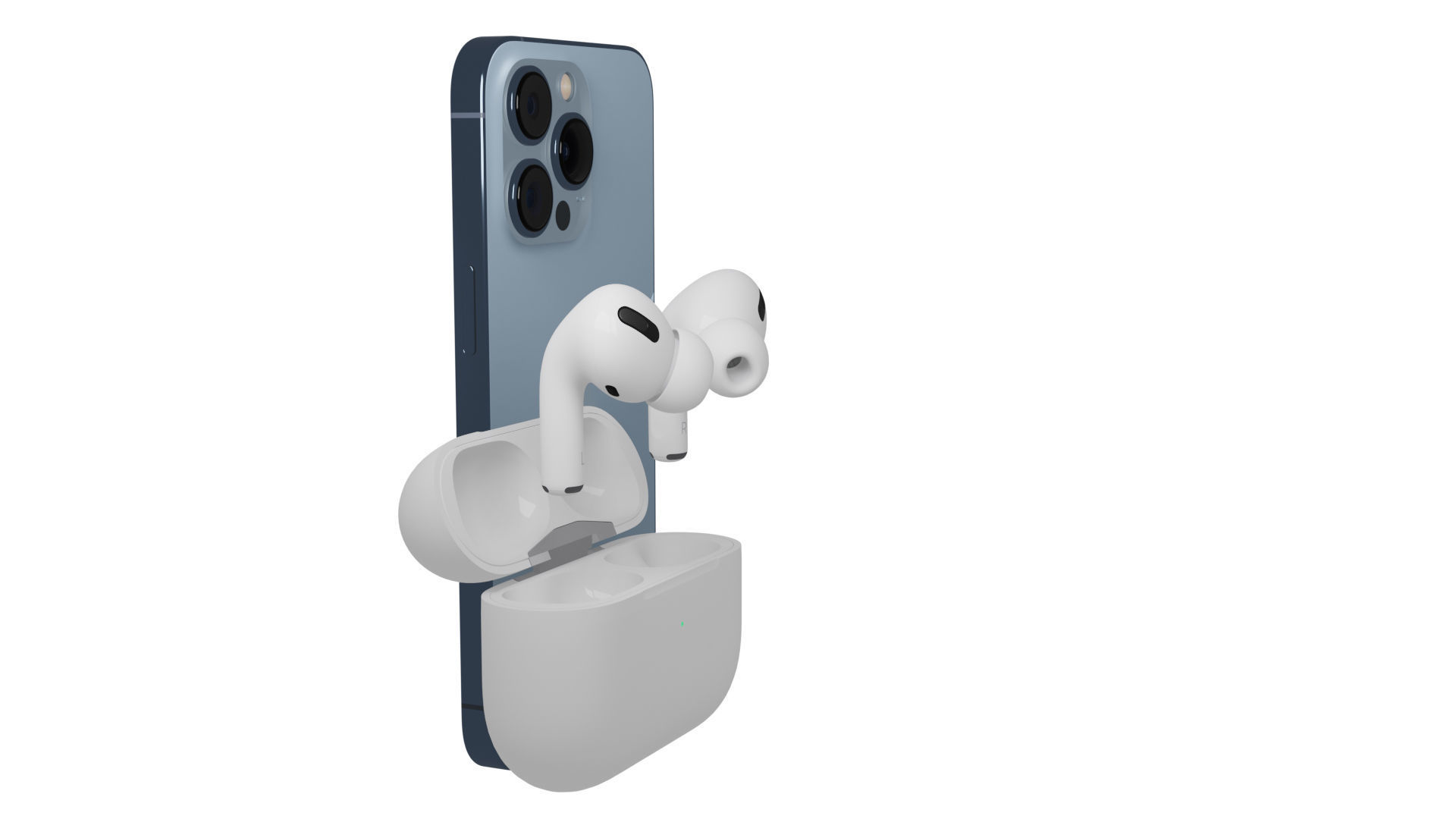 iphone 13 and AirPods Pr 3D model_4