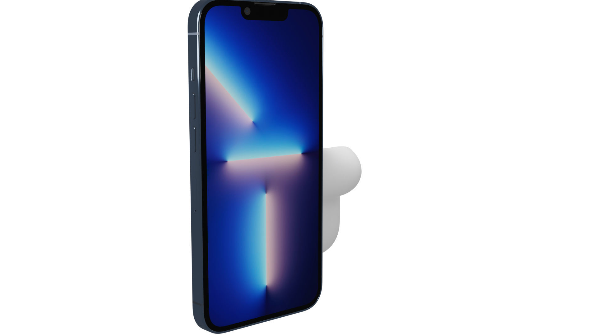 iphone 13 and AirPods Pr 3D model_8