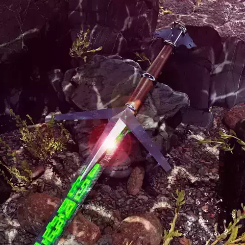 Arondite sword from The Witcher 3 Low-poly 3D model