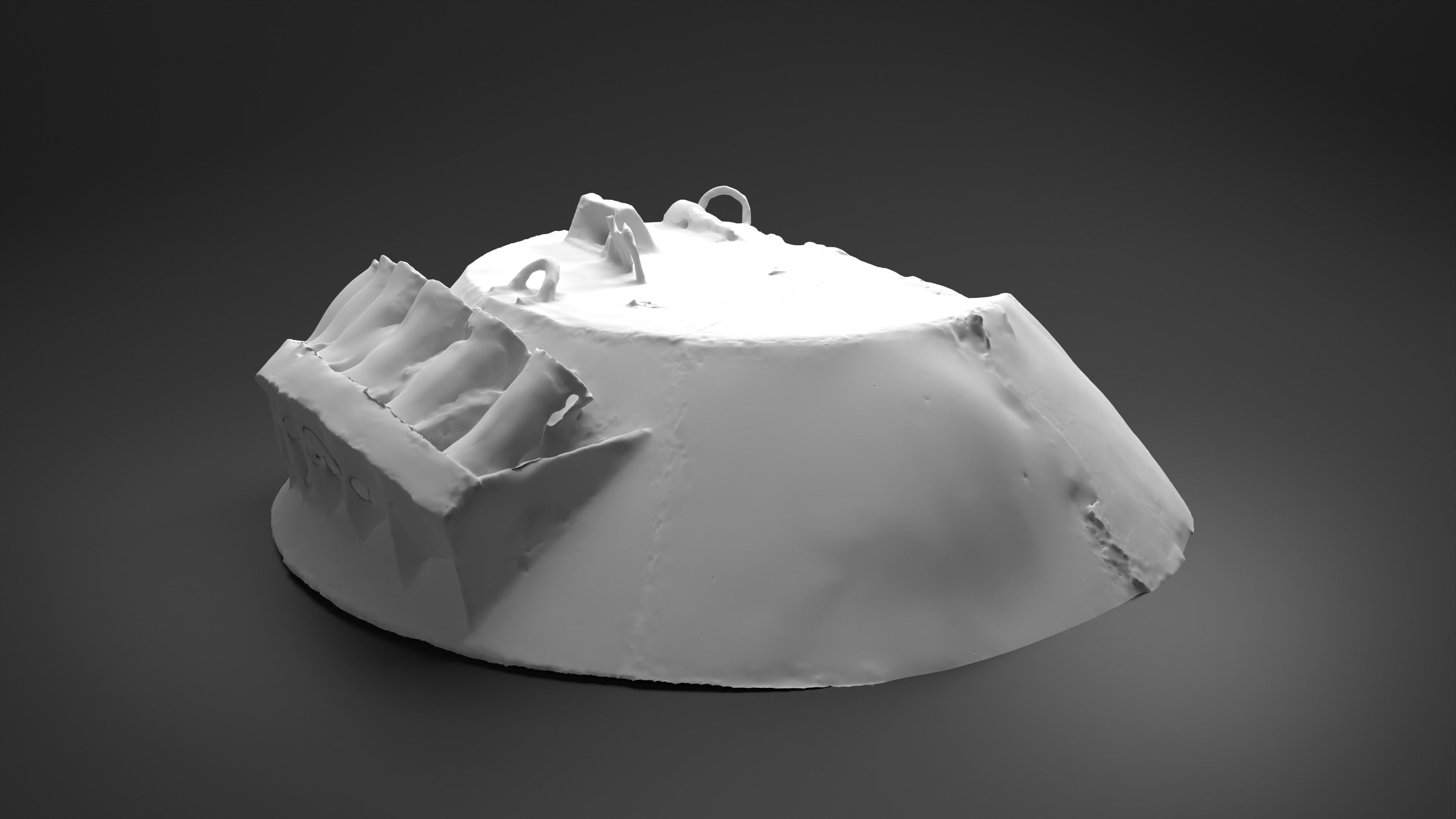Destroyed russian Combat Module BTR-80 turret Photoscan 3D model_18