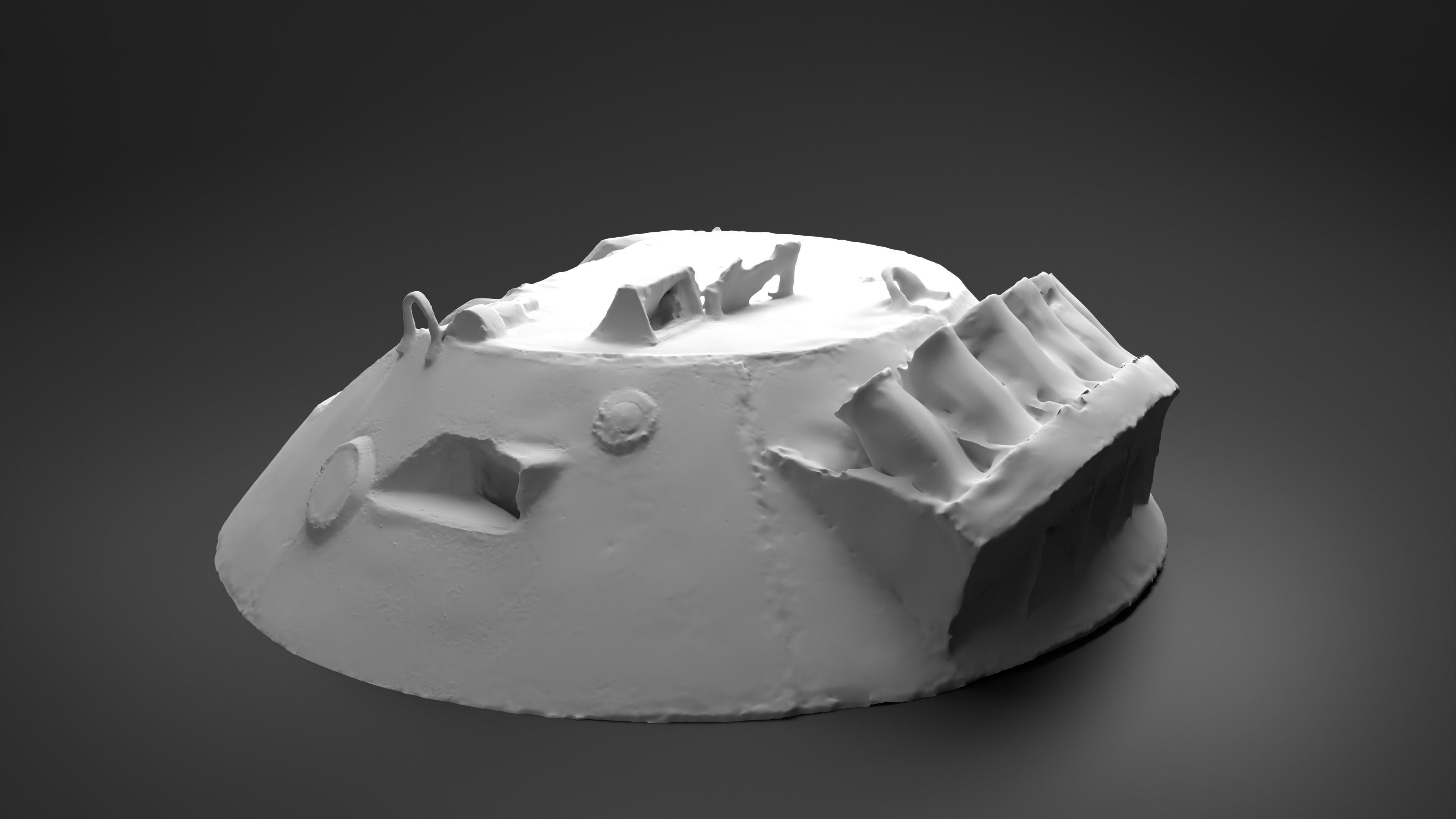 Destroyed russian Combat Module BTR-80 turret Photoscan 3D model_22