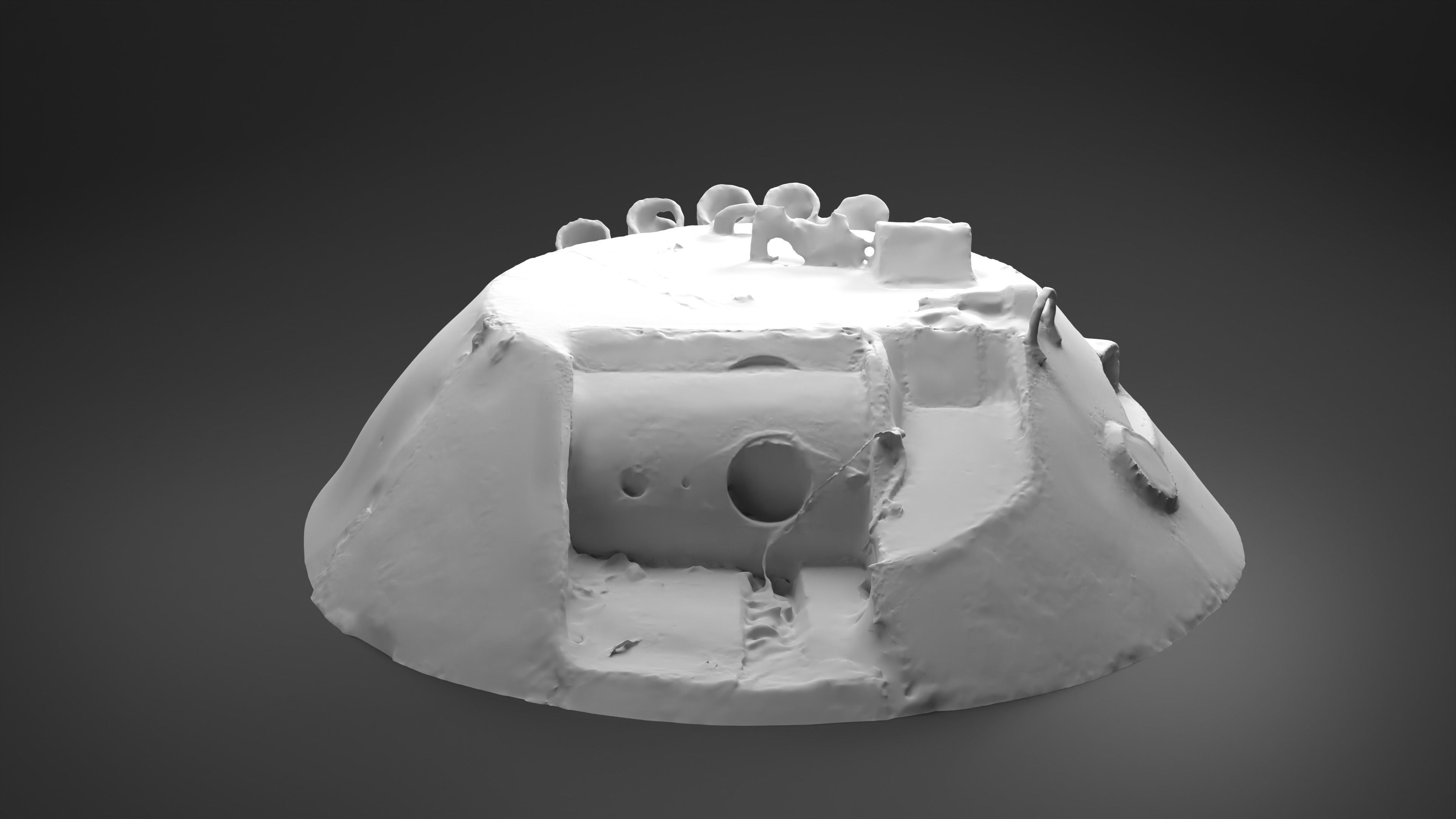 Destroyed russian Combat Module BTR-80 turret Photoscan 3D model_14