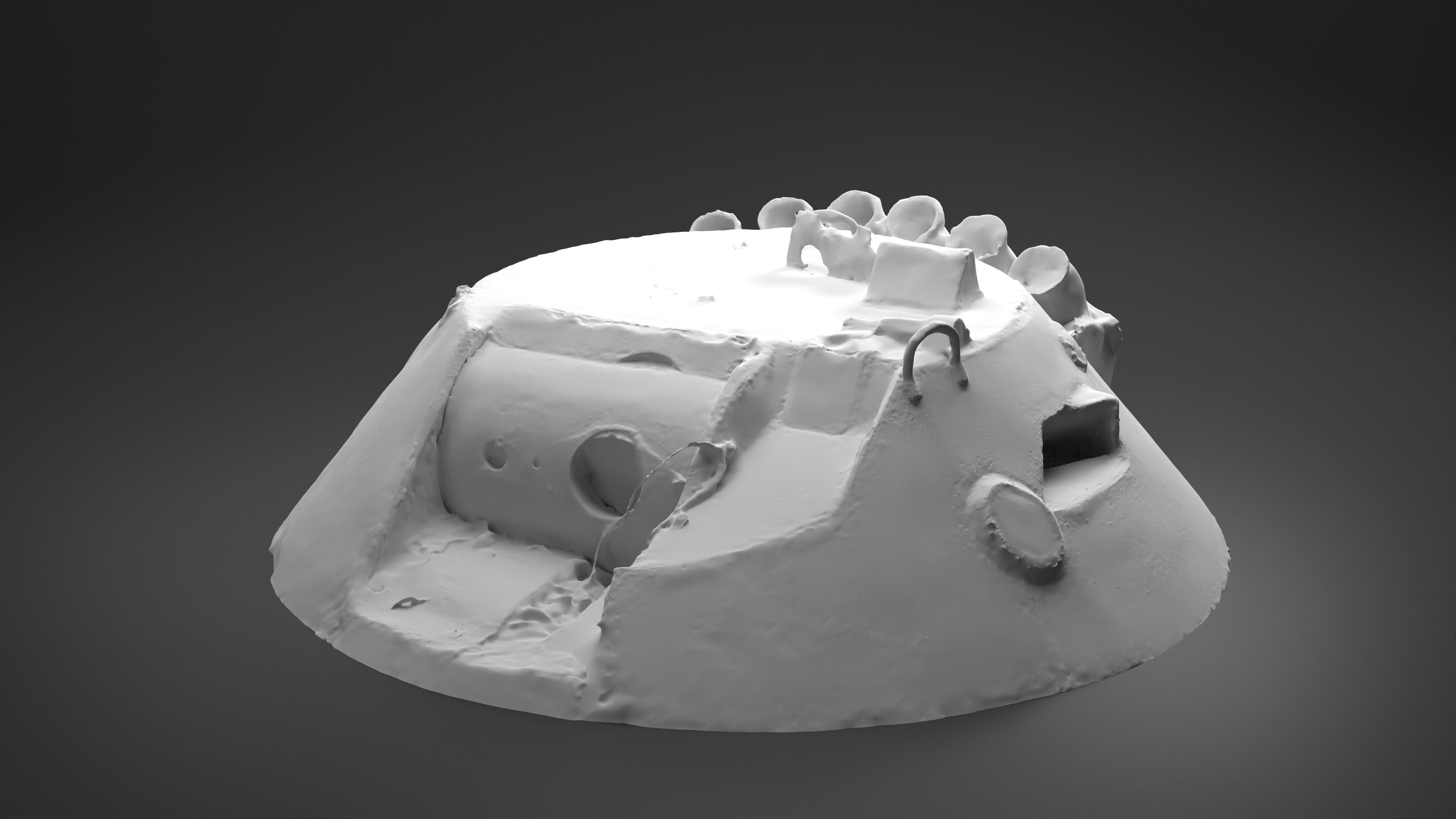 Destroyed russian Combat Module BTR-80 turret Photoscan 3D model_25