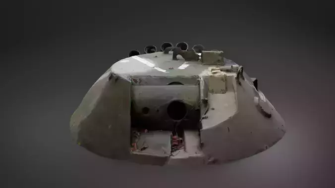 Destroyed russian Combat Module BTR-80 turret Photoscan 3D model