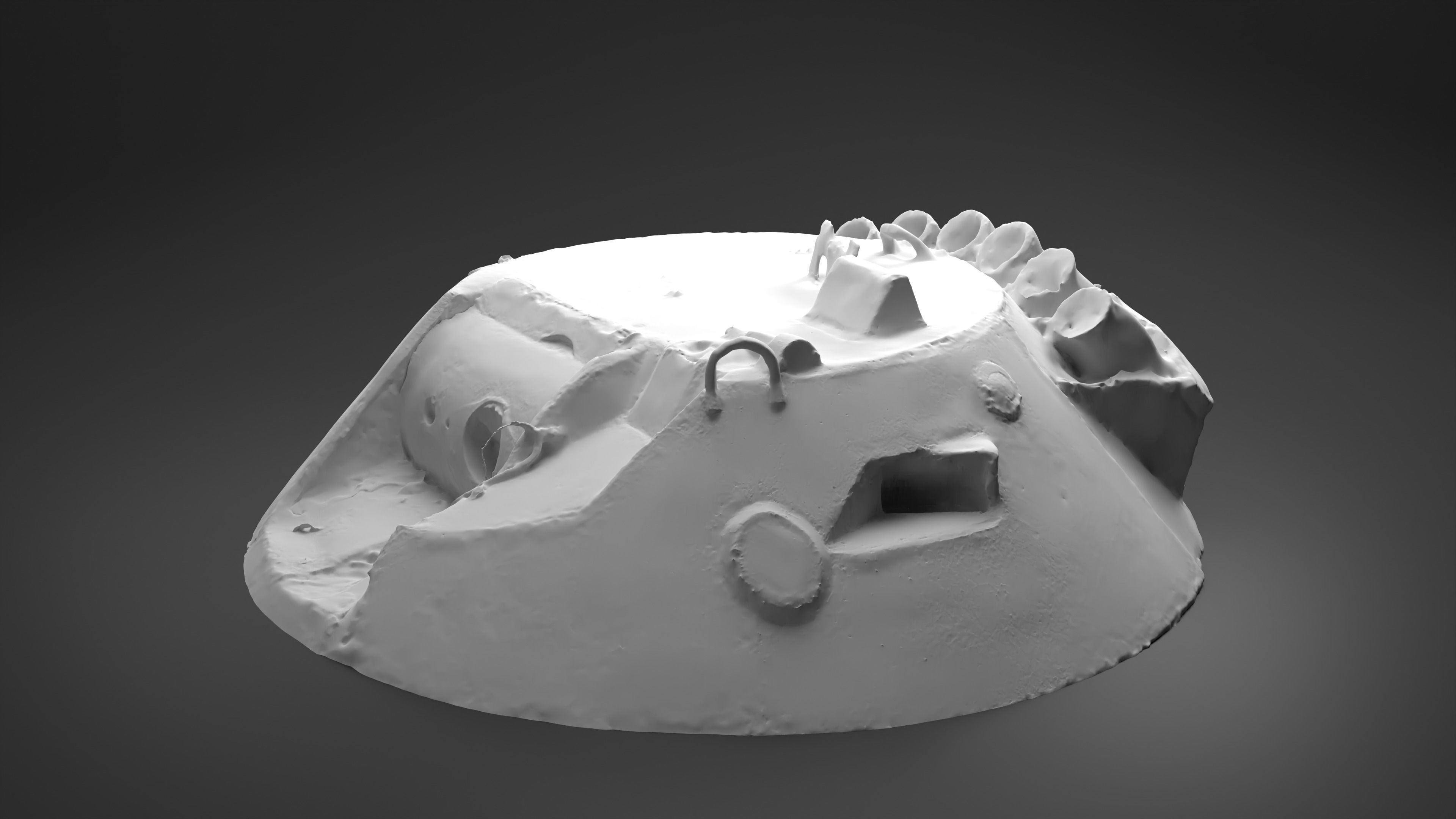 Destroyed russian Combat Module BTR-80 turret Photoscan 3D model_24