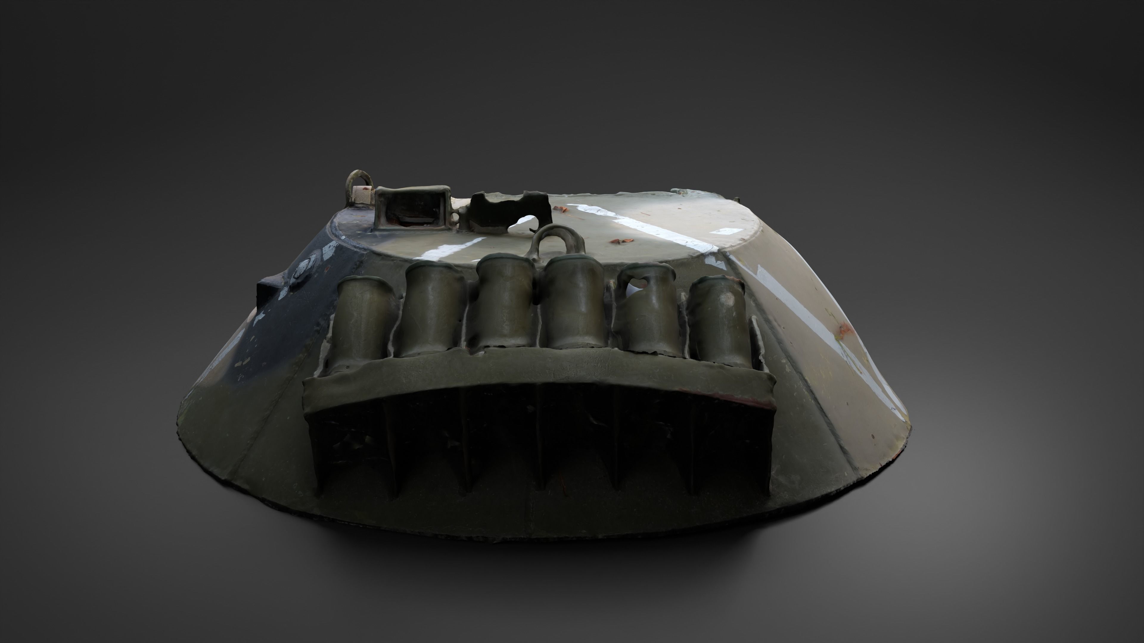 Destroyed russian Combat Module BTR-80 turret Photoscan 3D model_8