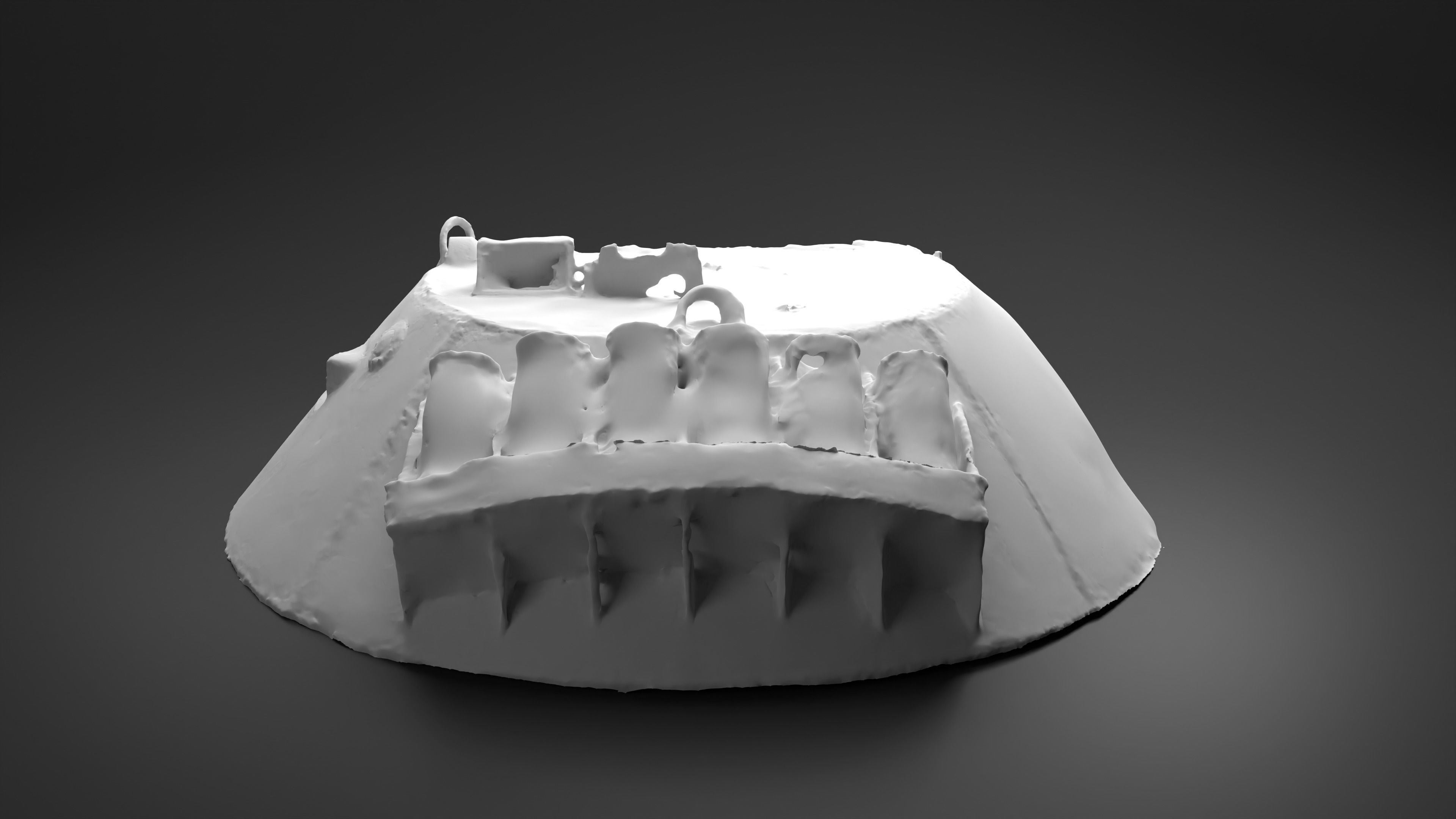 Destroyed russian Combat Module BTR-80 turret Photoscan 3D model_20