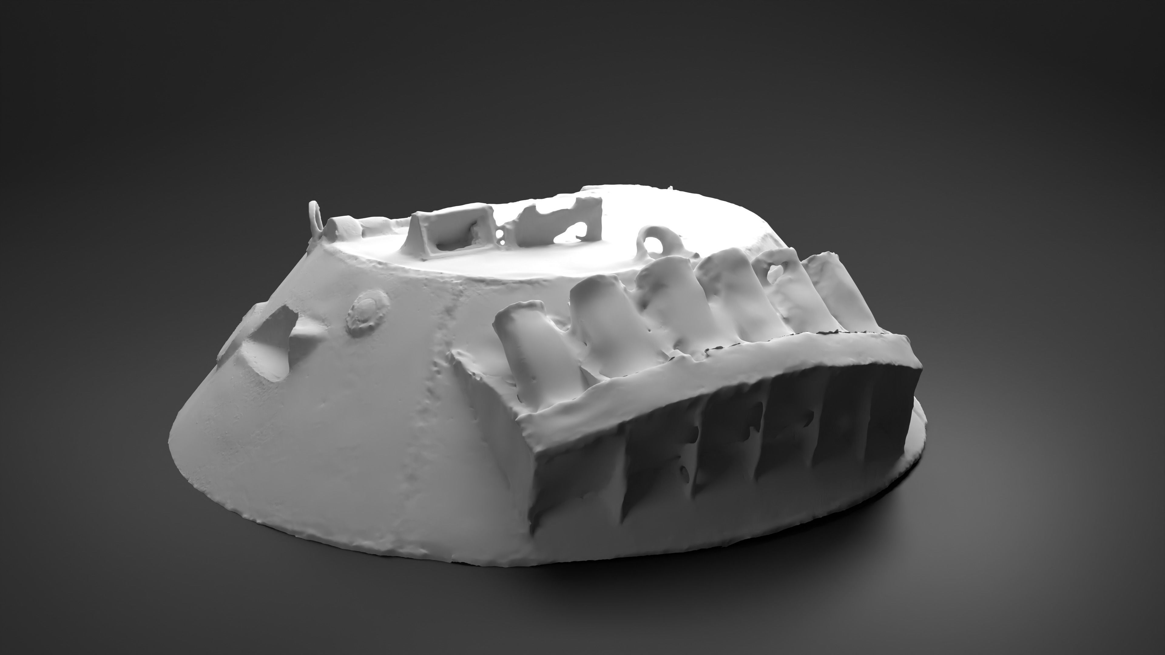 Destroyed russian Combat Module BTR-80 turret Photoscan 3D model_21