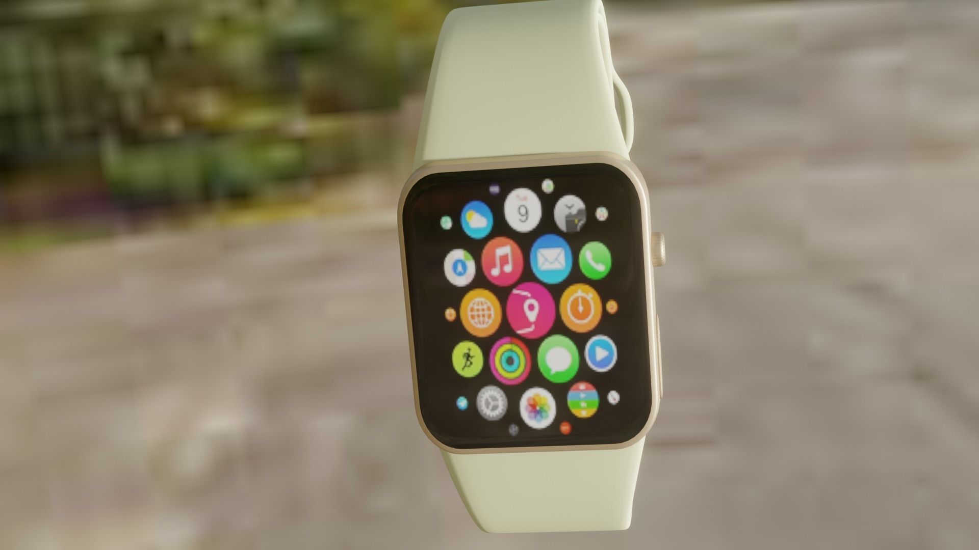 Smart Watch Low-poly 3D model_1