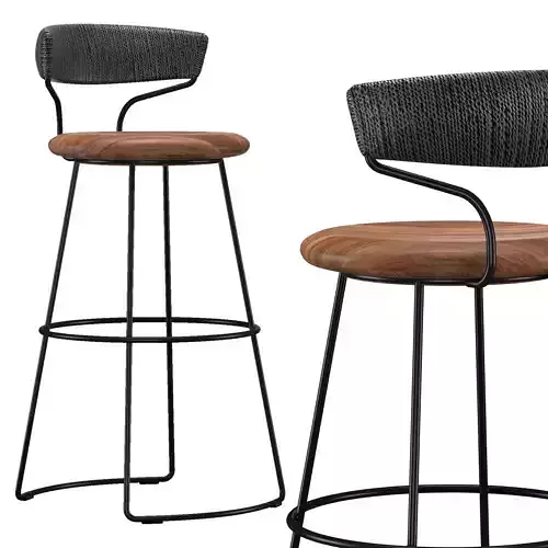 DANISH CORD SWIVEL COUNTER STOOL