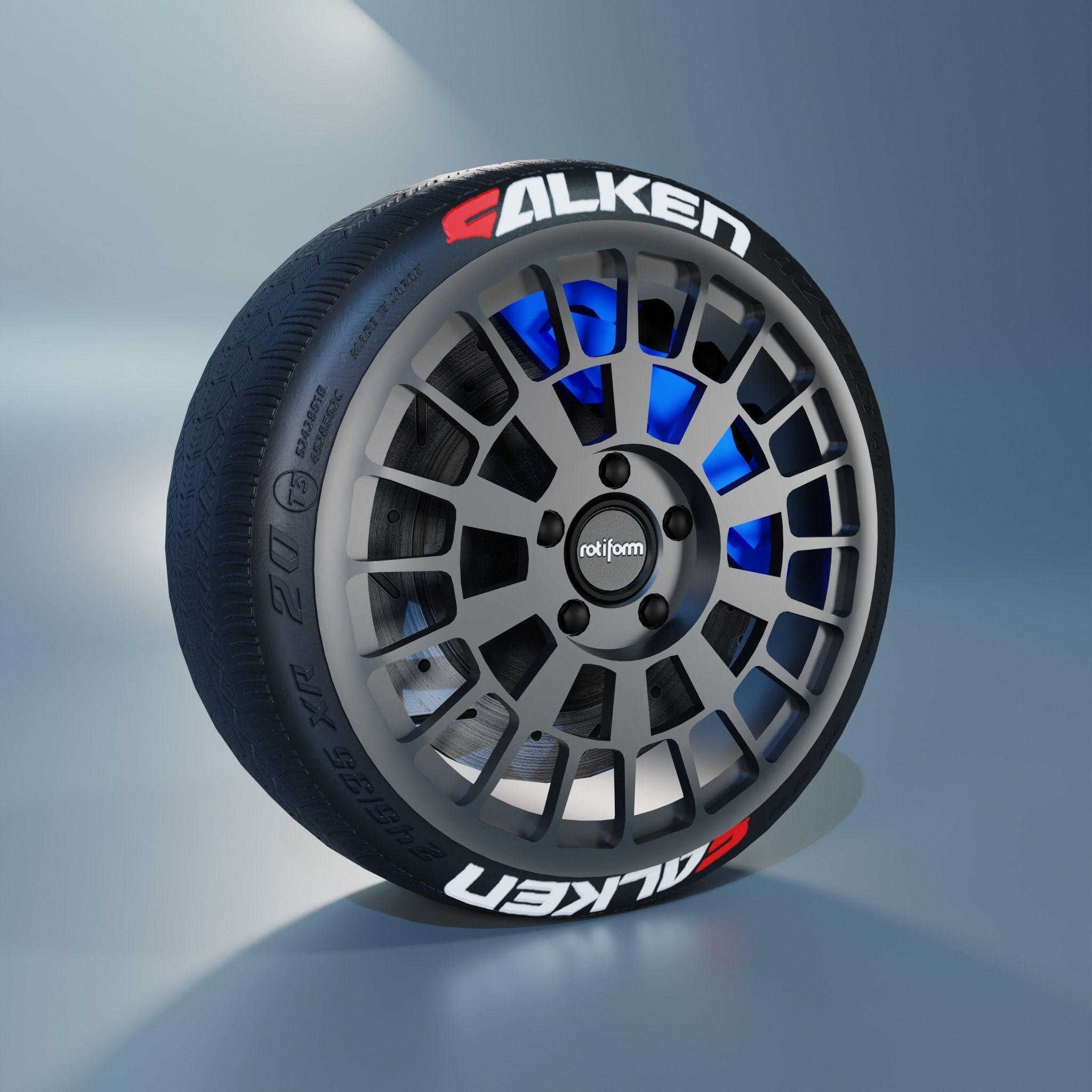 Rotiform Dkr Racing Wheel  Low-poly 3D model_2