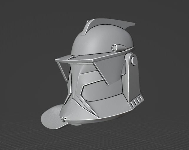 Phase 1 Animated 6 Inch Clone Commander Cody Helmet and Shoulder 3D print model_2
