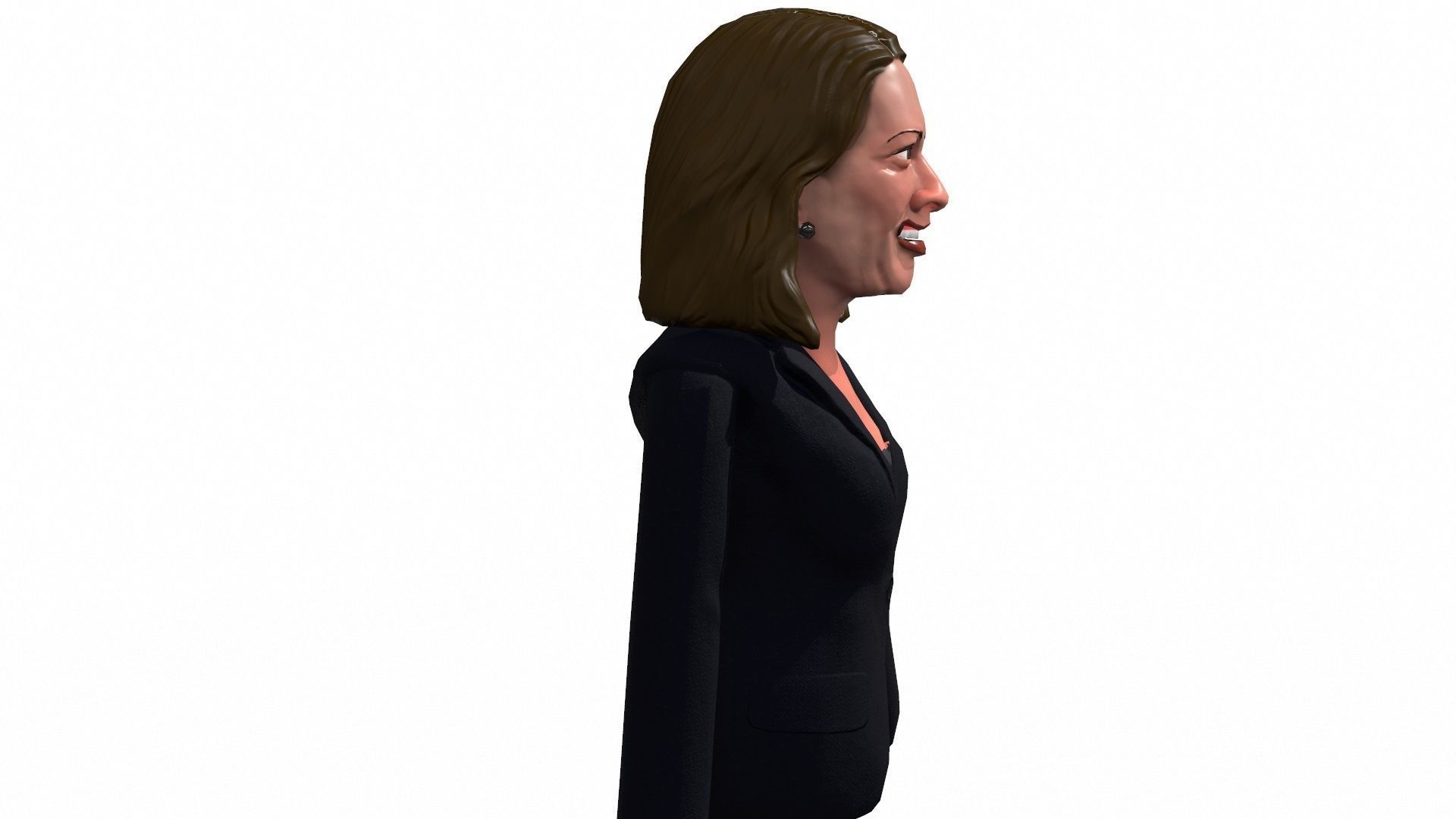 Kamala Harris caricature Low-poly 3D model_12