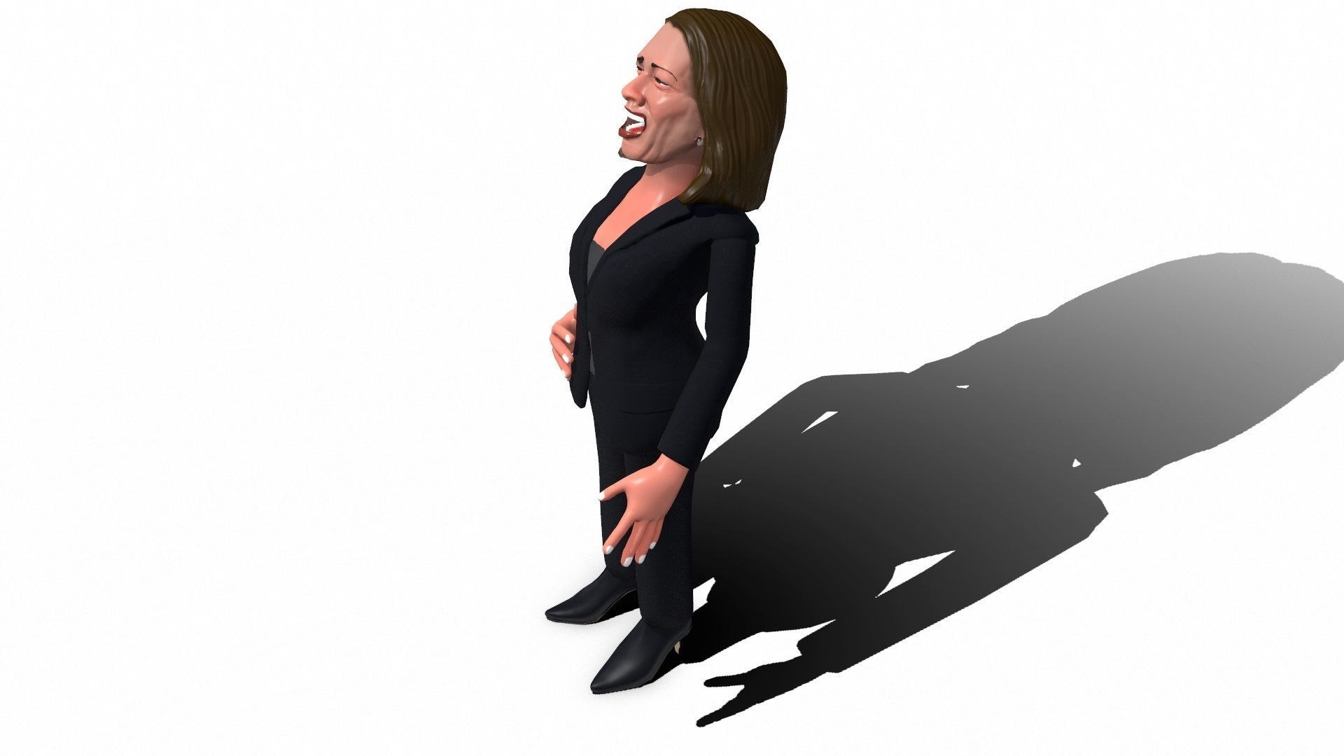 Kamala Harris caricature Low-poly 3D model_11