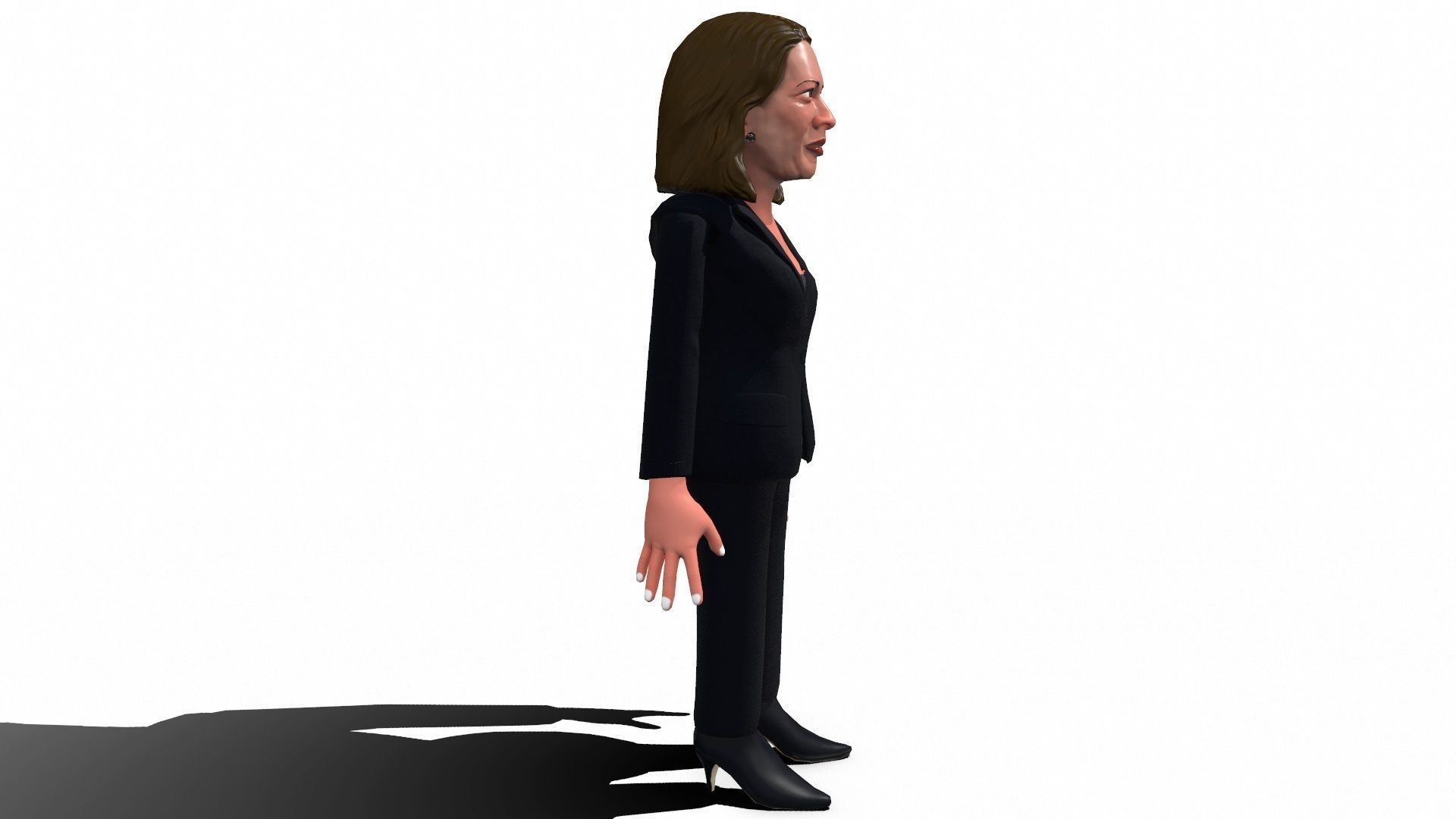 Kamala Harris caricature Low-poly 3D model_8