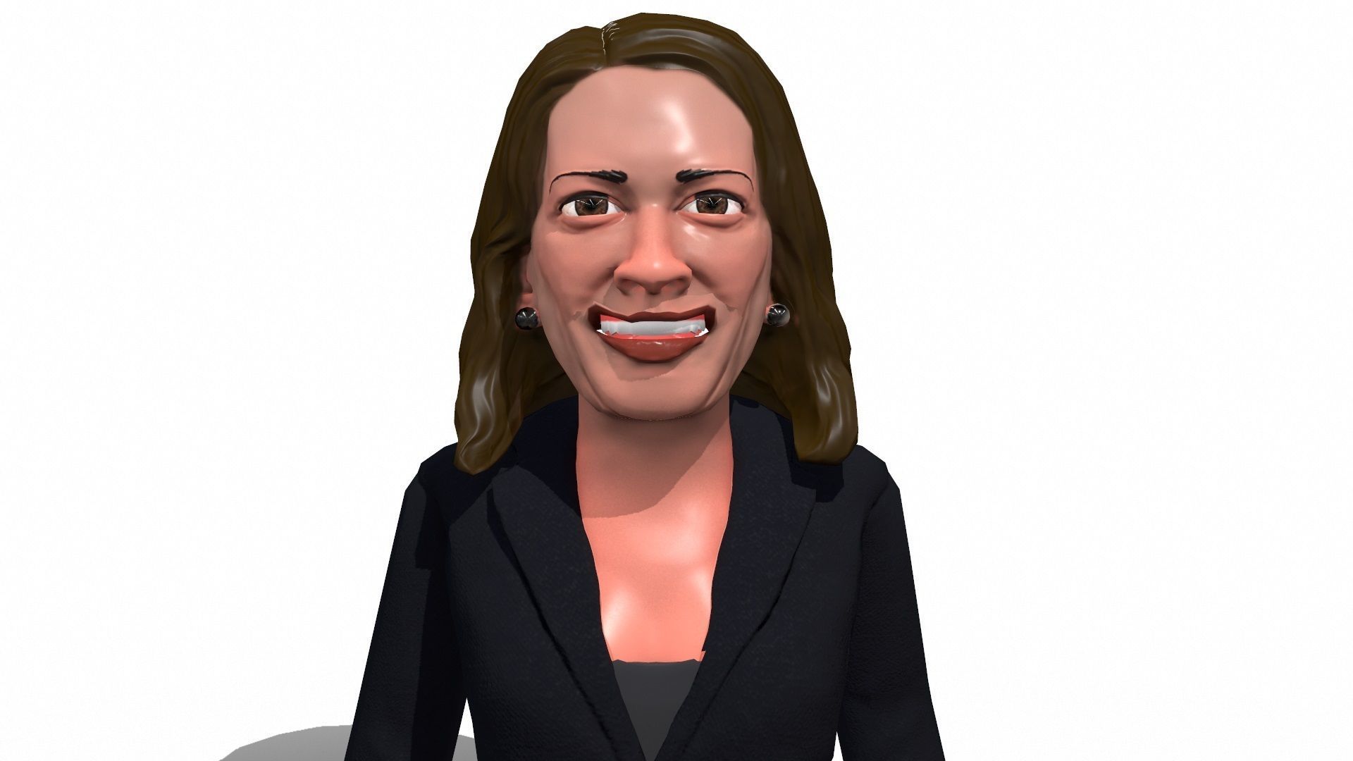 Kamala Harris caricature Low-poly 3D model_6