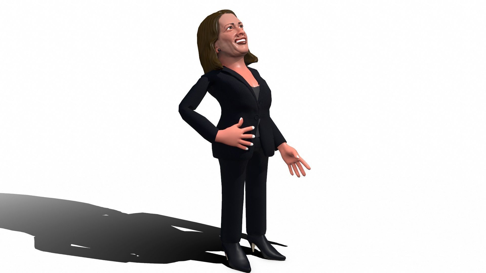 Kamala Harris caricature Low-poly 3D model_5