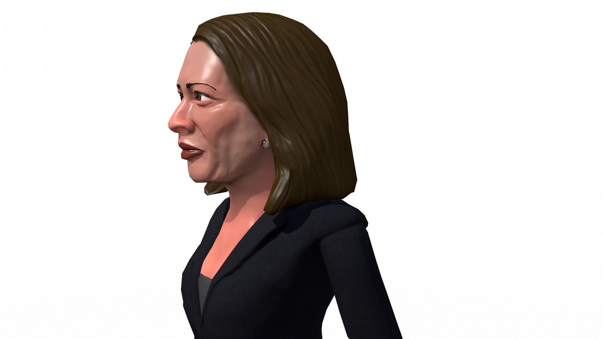 Kamala Harris caricature Low-poly 3D model_7