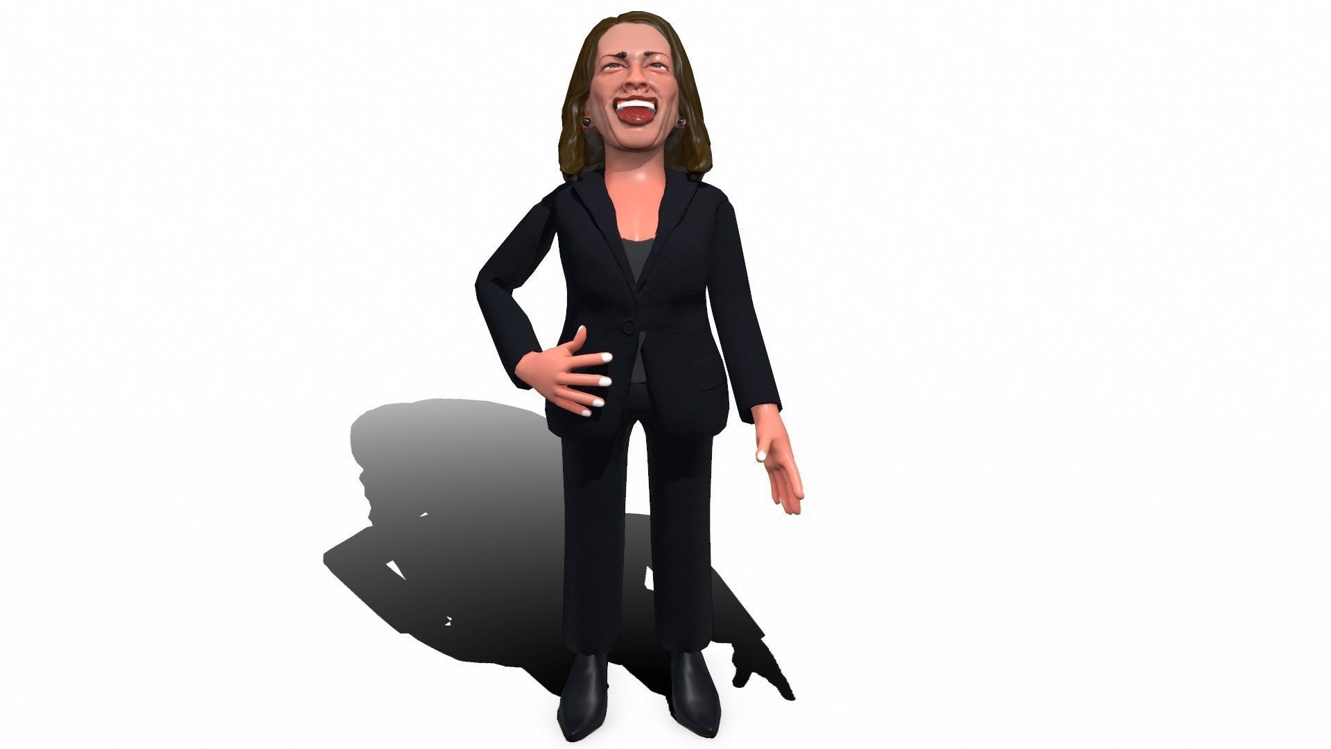 Kamala Harris caricature Low-poly 3D model_10