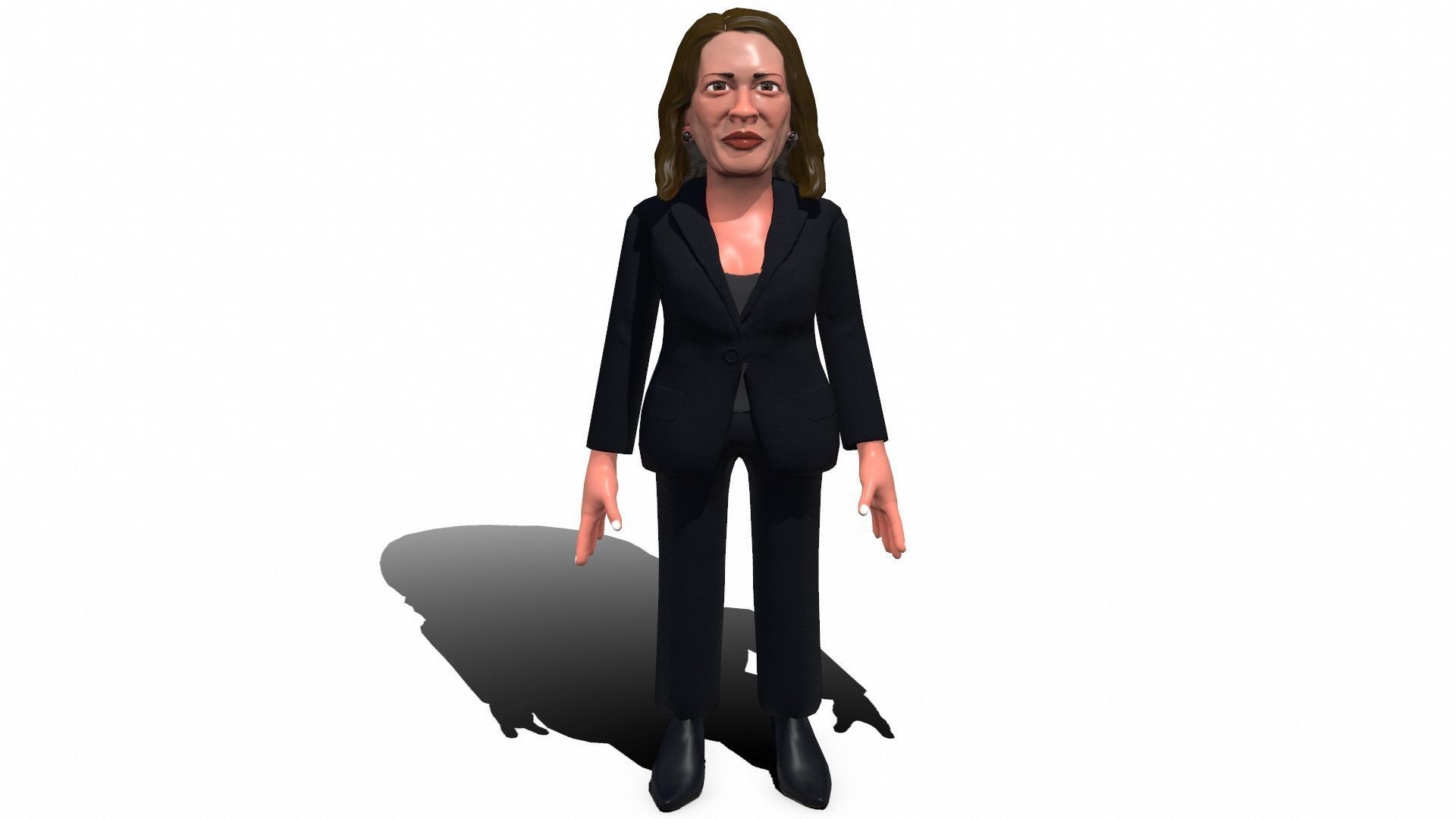 Kamala Harris caricature Low-poly 3D model_14