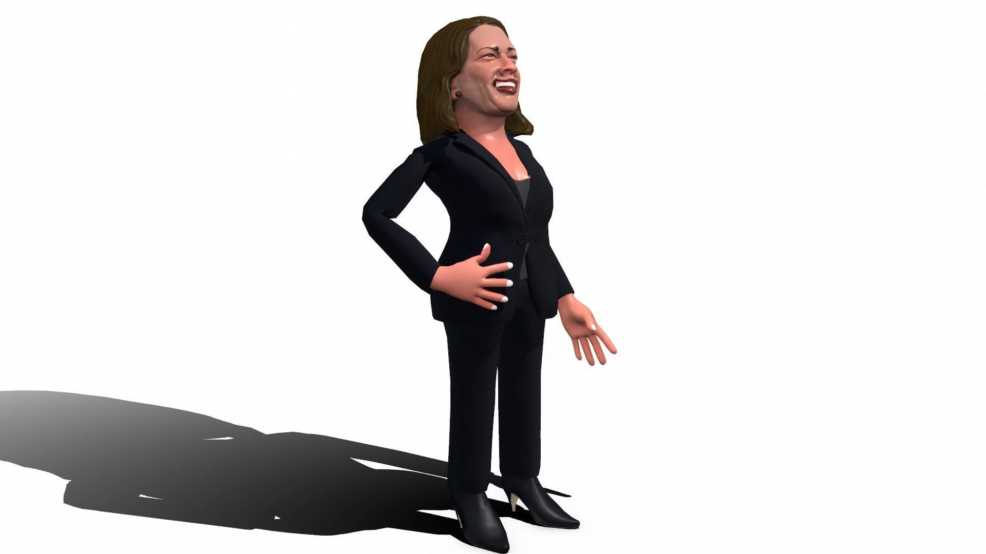Kamala Harris caricature Low-poly 3D model_4