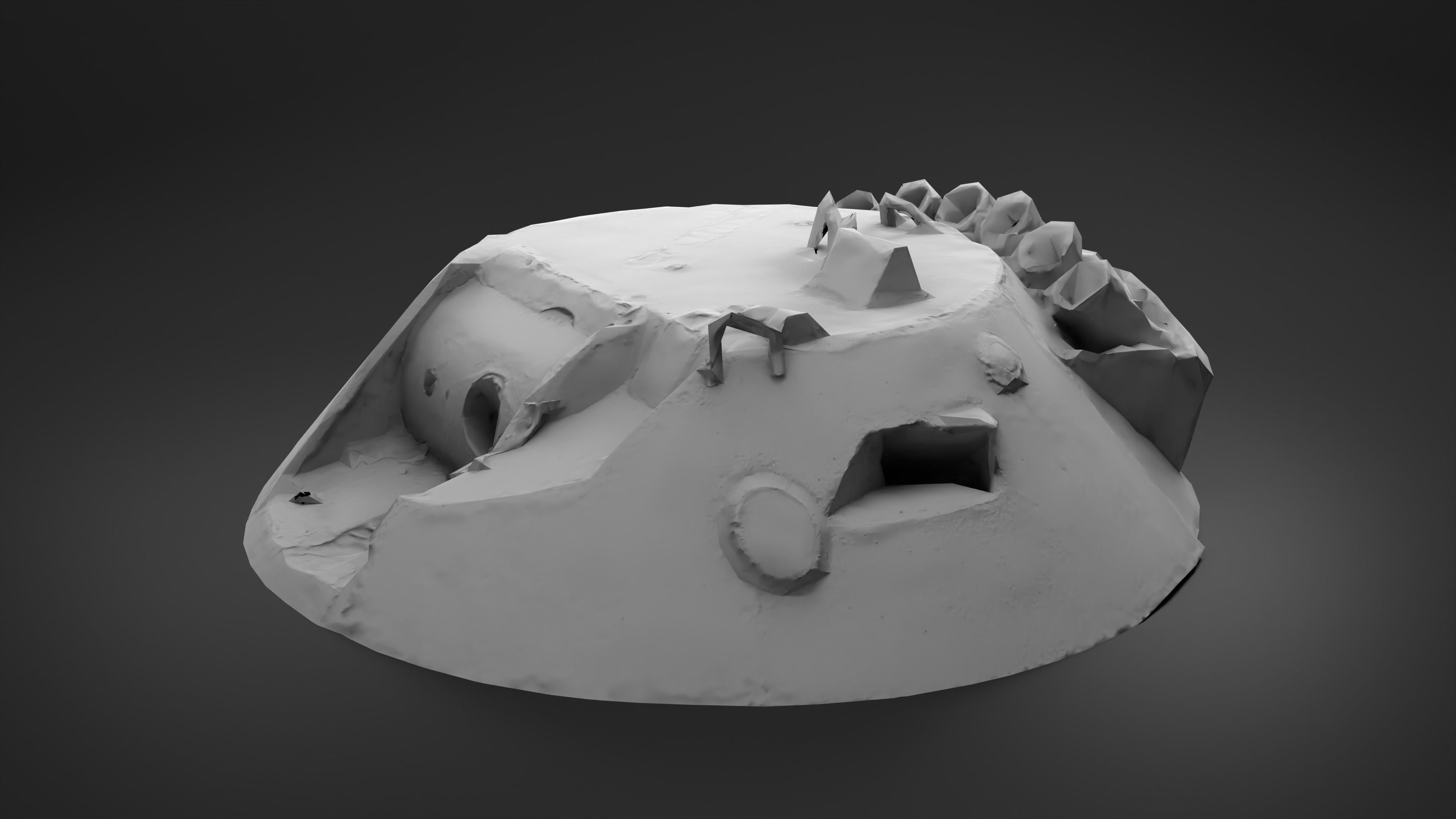 Destroyed Combat Module BTR-80 turret Photoscan Game Ready Low-poly 3D model_26