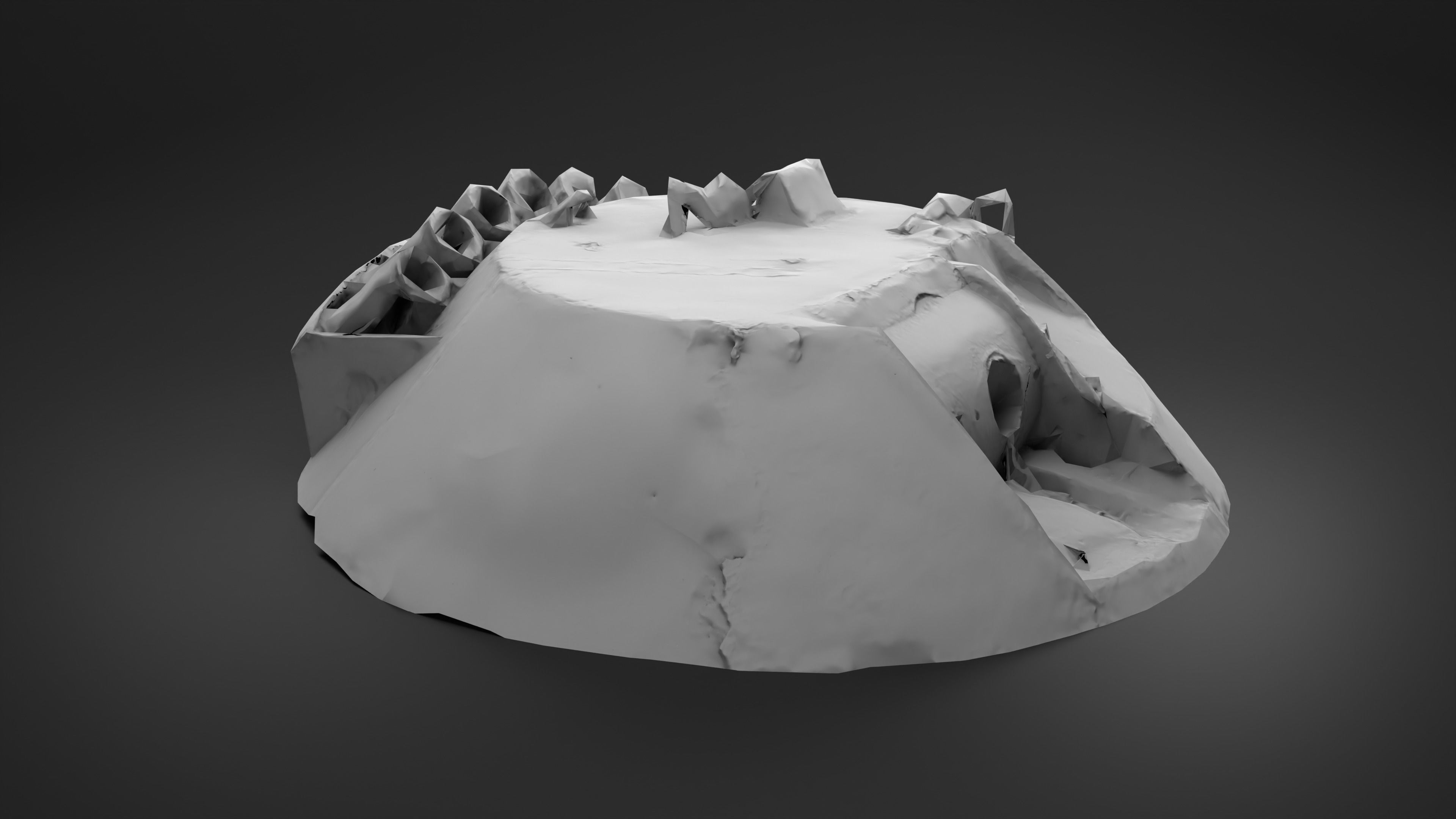 Destroyed Combat Module BTR-80 turret Photoscan Game Ready Low-poly 3D model_18