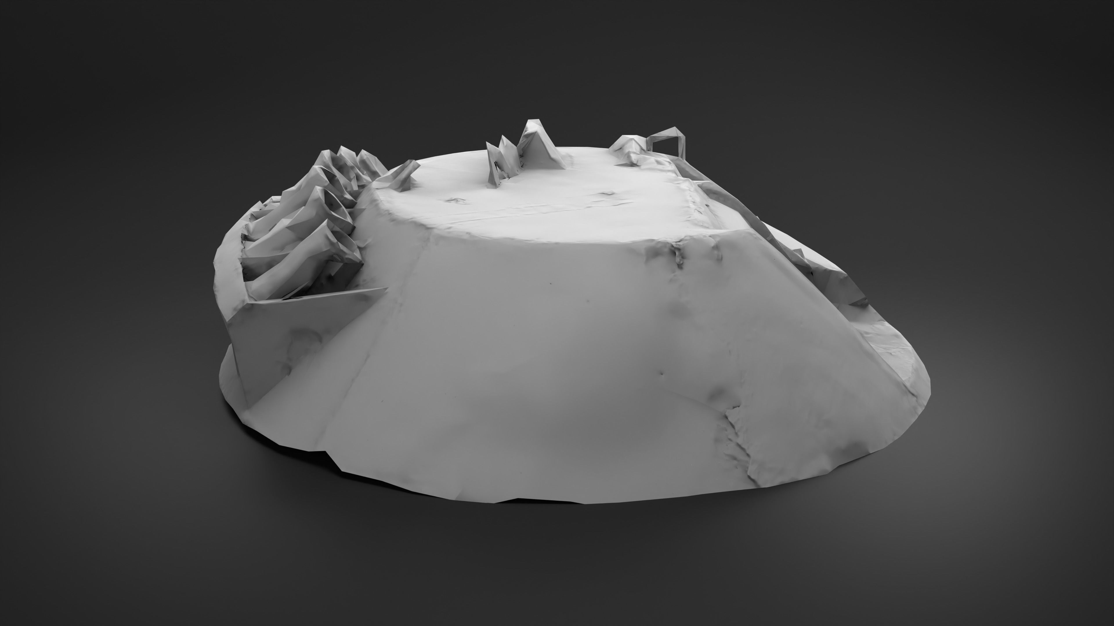 Destroyed Combat Module BTR-80 turret Photoscan Game Ready Low-poly 3D model_19