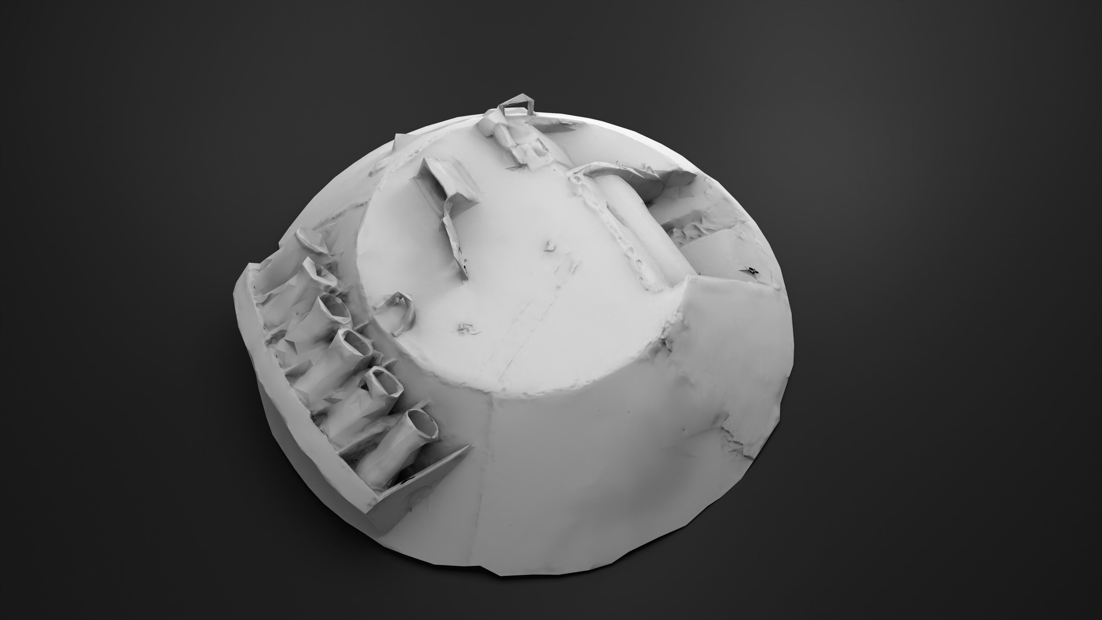 Destroyed Combat Module BTR-80 turret Photoscan Game Ready Low-poly 3D model_43