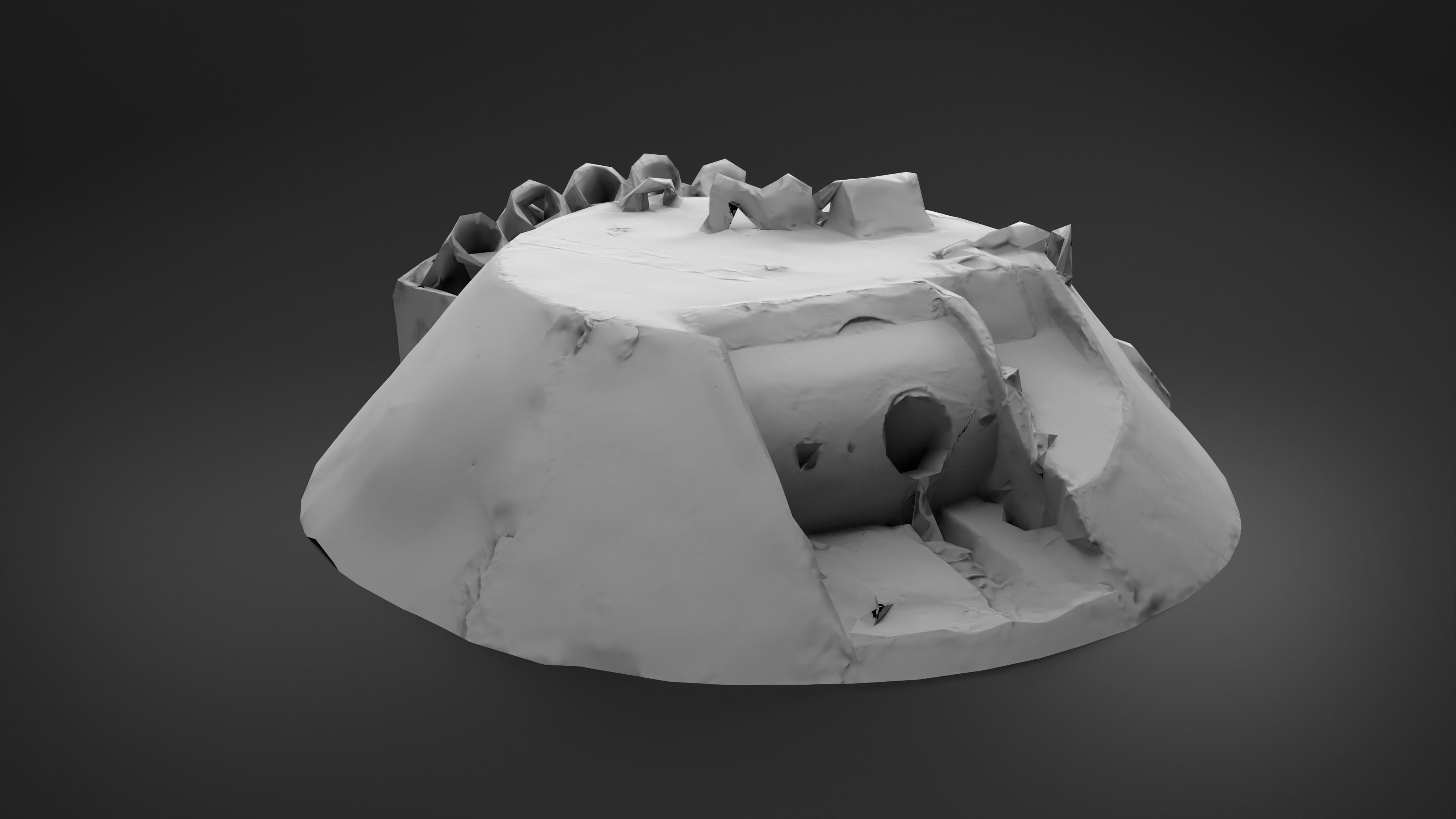Destroyed Combat Module BTR-80 turret Photoscan Game Ready Low-poly 3D model_17