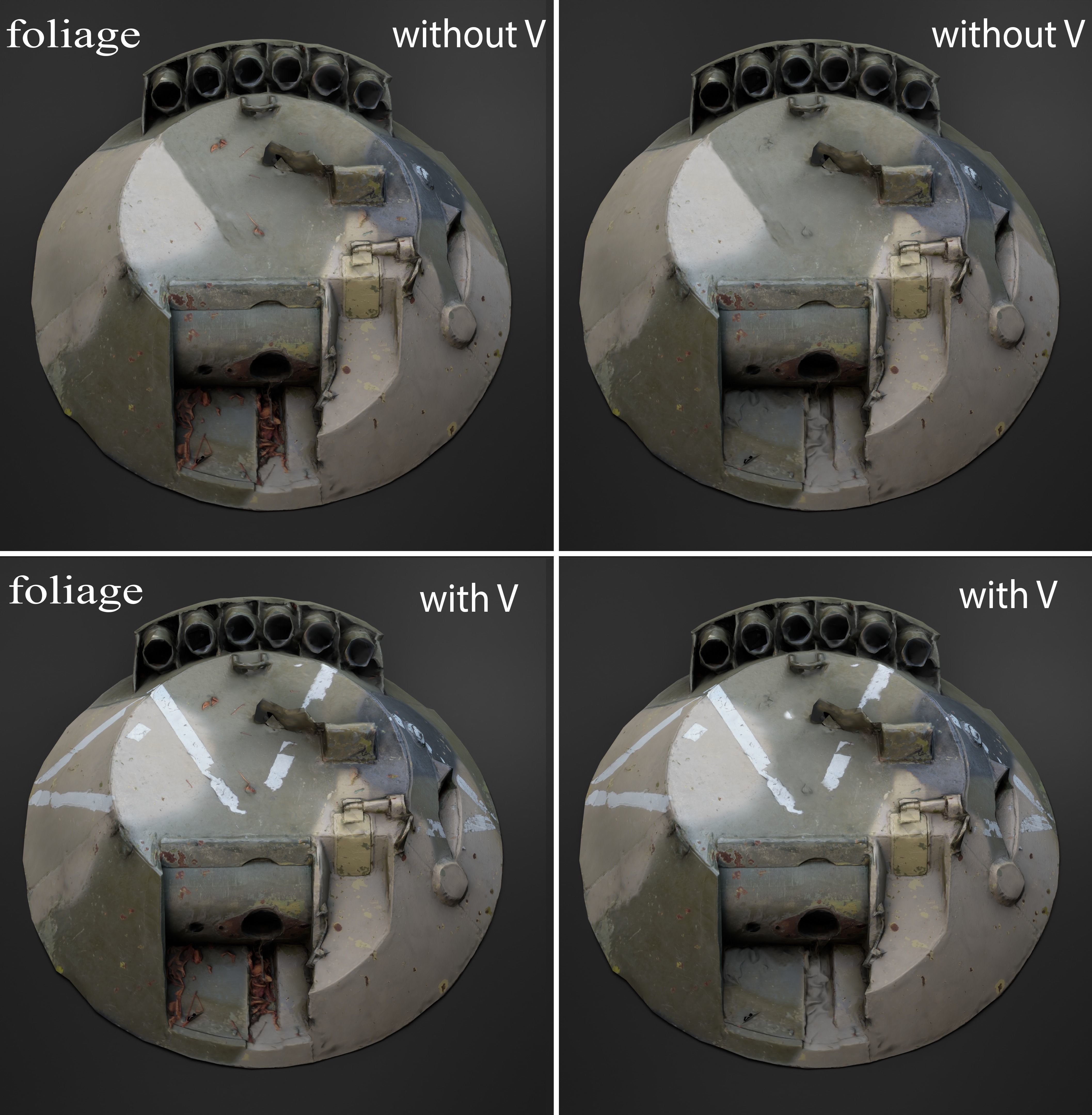 Destroyed Combat Module BTR-80 turret Photoscan Game Ready Low-poly 3D model_4