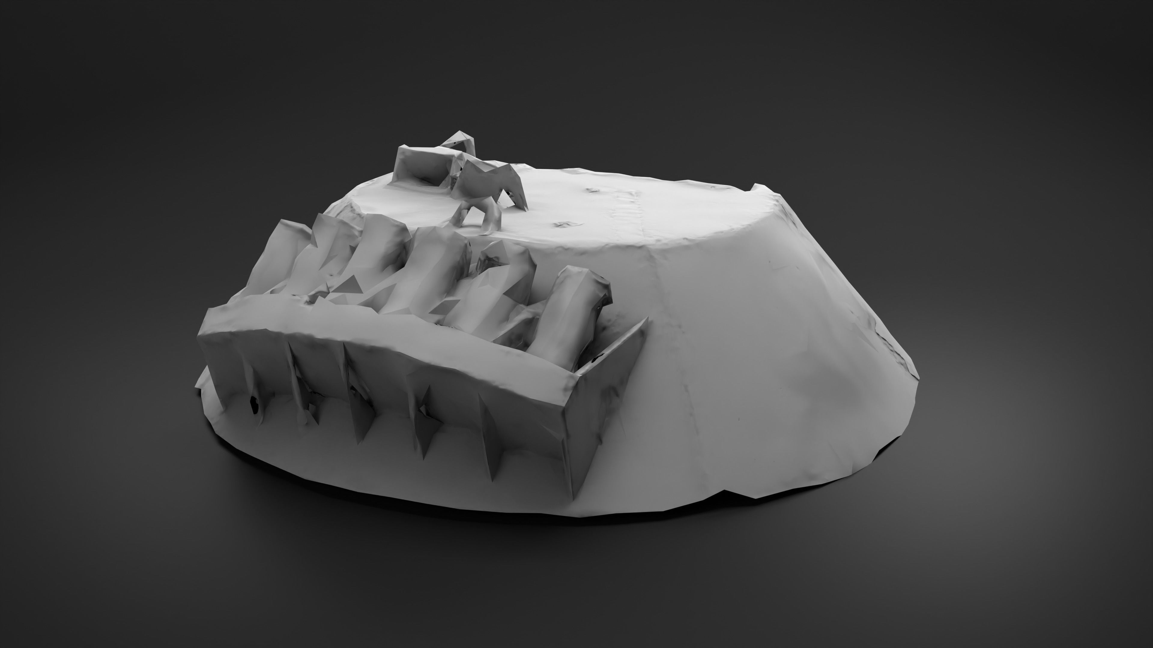 Destroyed Combat Module BTR-80 turret Photoscan Game Ready Low-poly 3D model_21