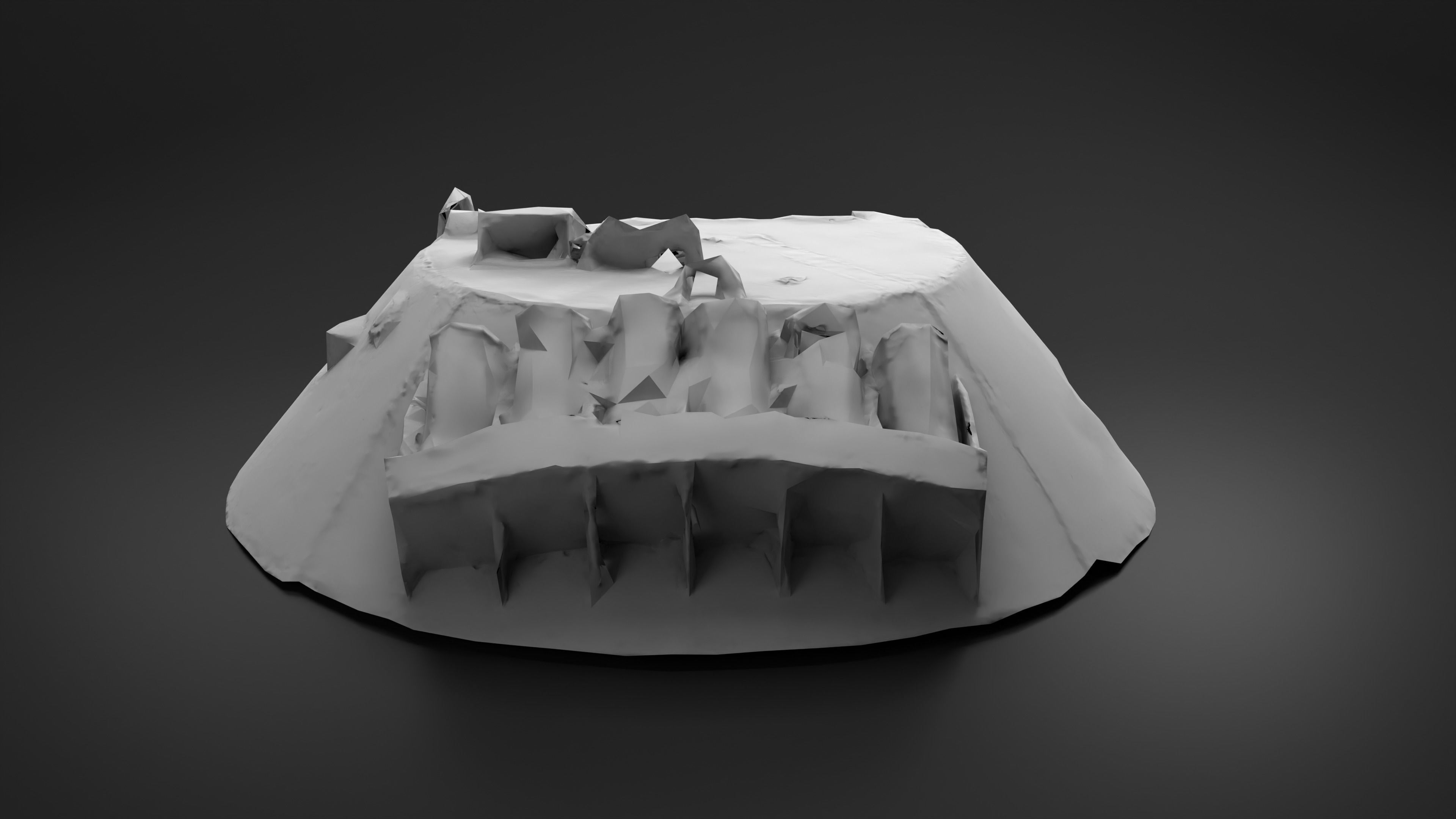 Destroyed Combat Module BTR-80 turret Photoscan Game Ready Low-poly 3D model_22
