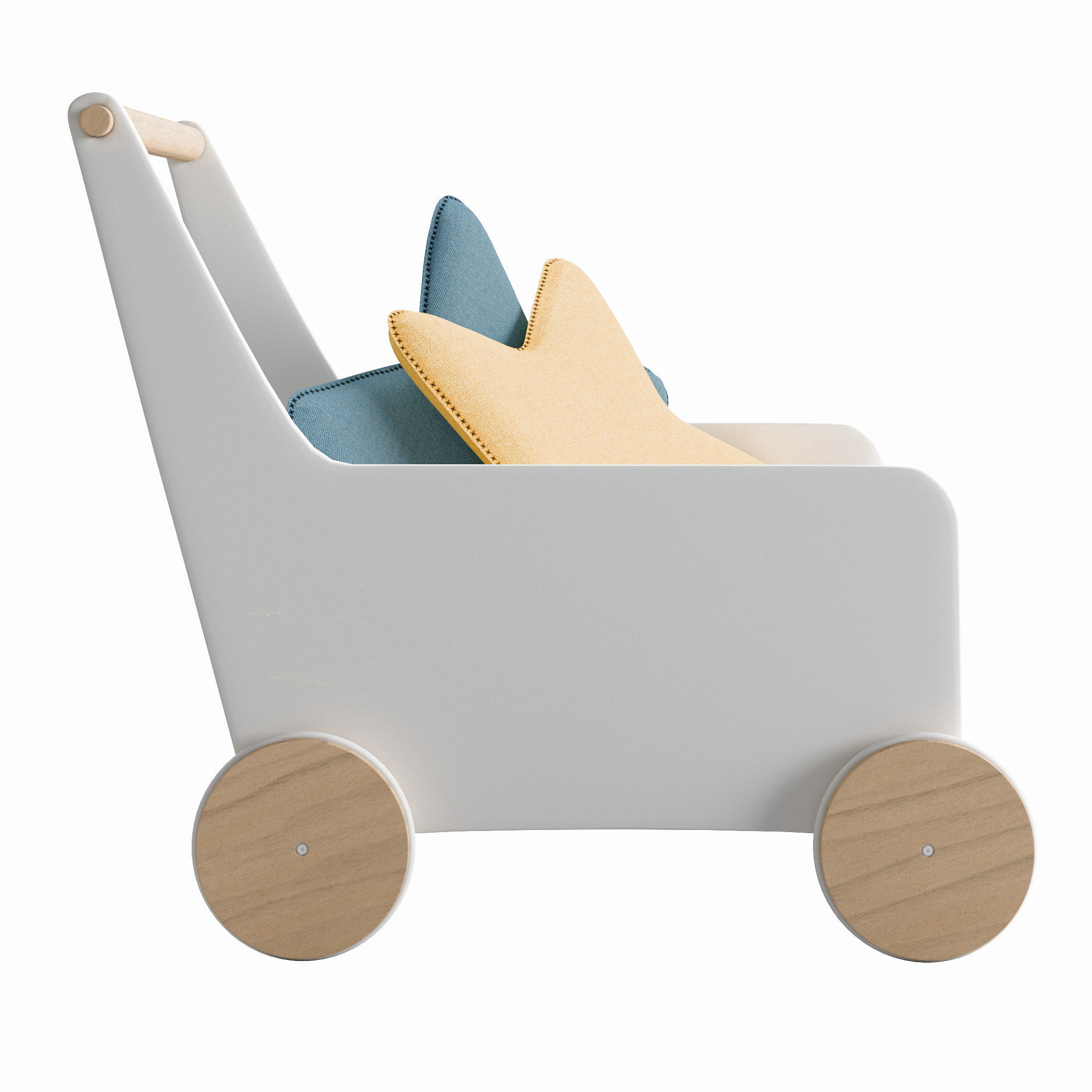 Baby Trolley Low-poly 3D model_3