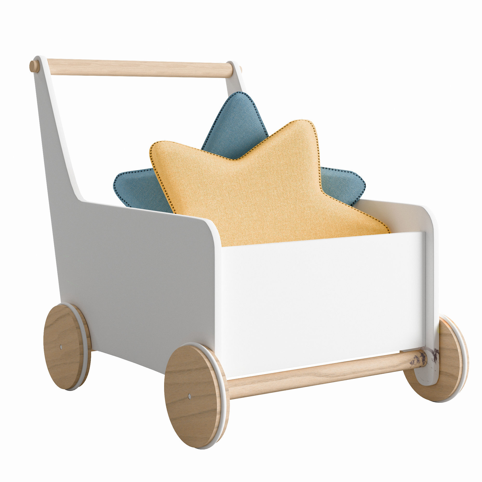 Baby Trolley Low-poly 3D model_1
