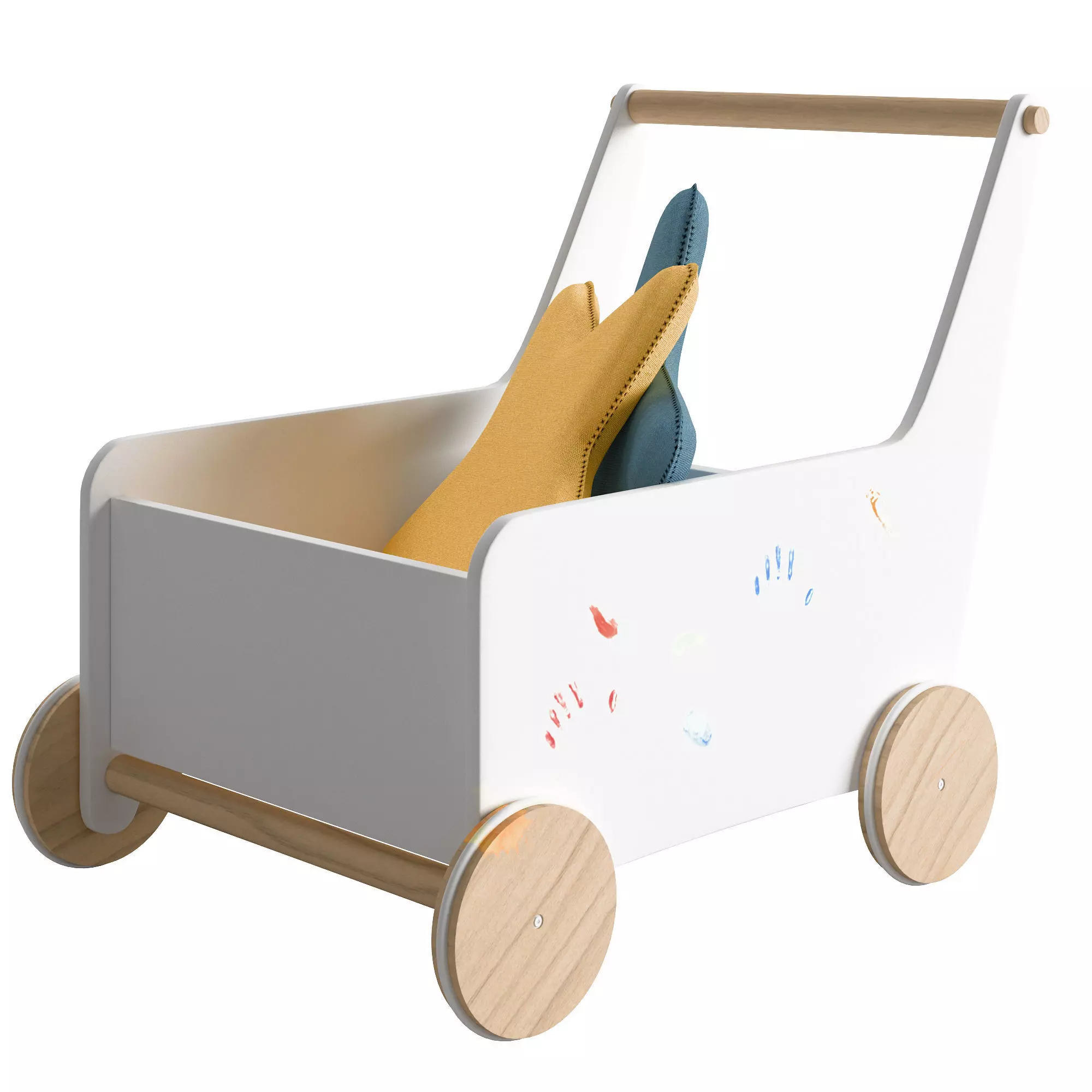 Baby Trolley Low-poly 3D model_0