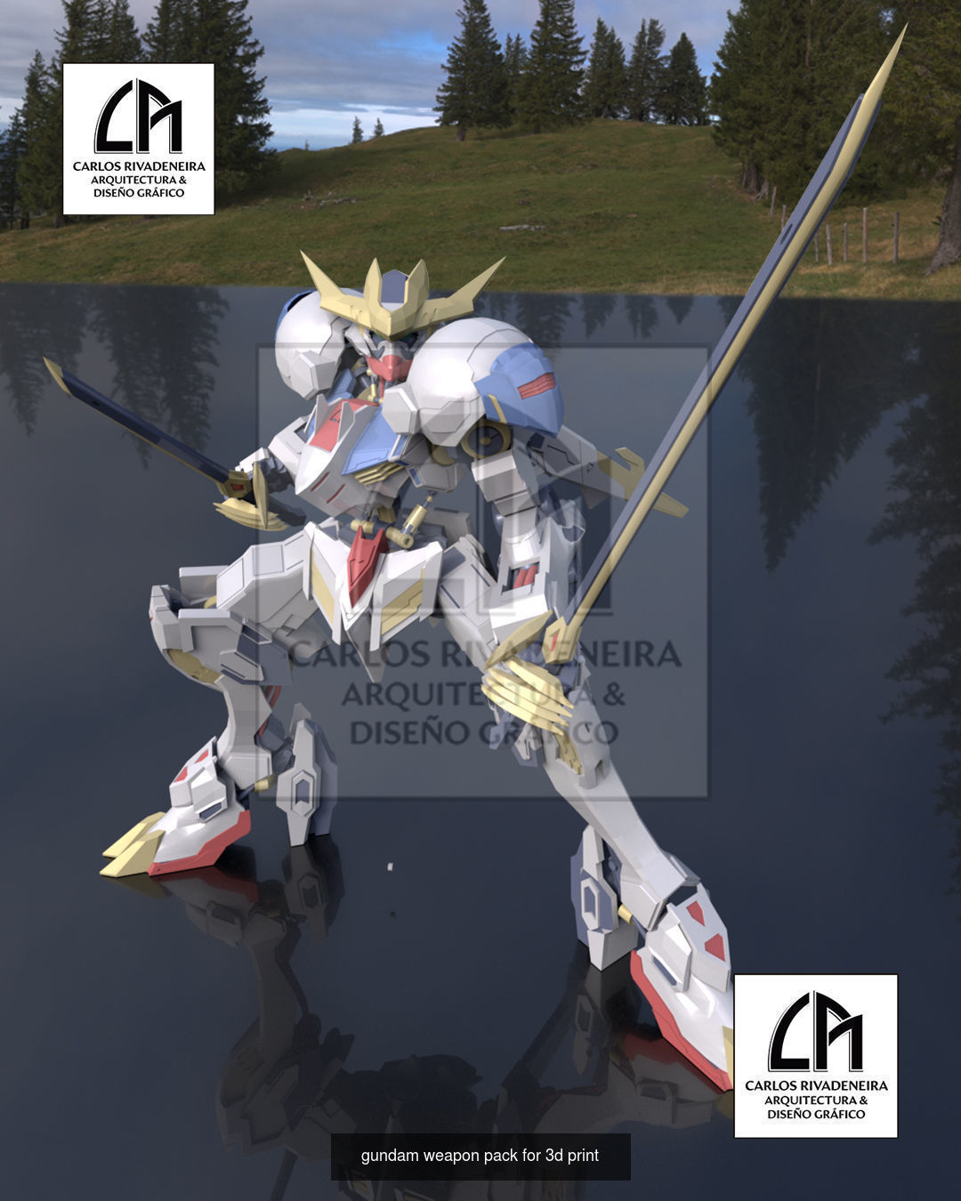 gundam print parts 3D Model Collection_5