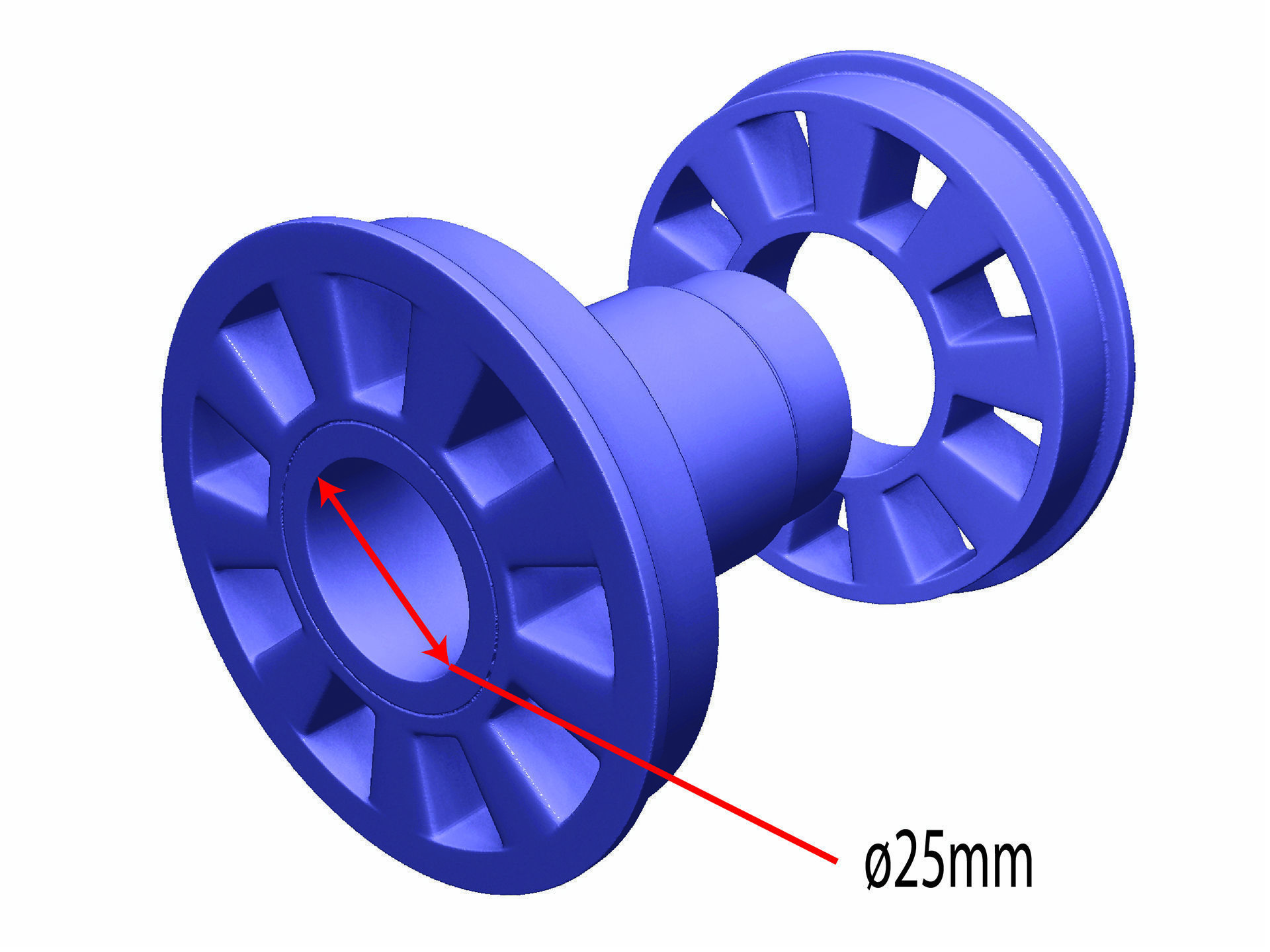 25 mm 3D Printer Filament Spool Holder 3D print model_2