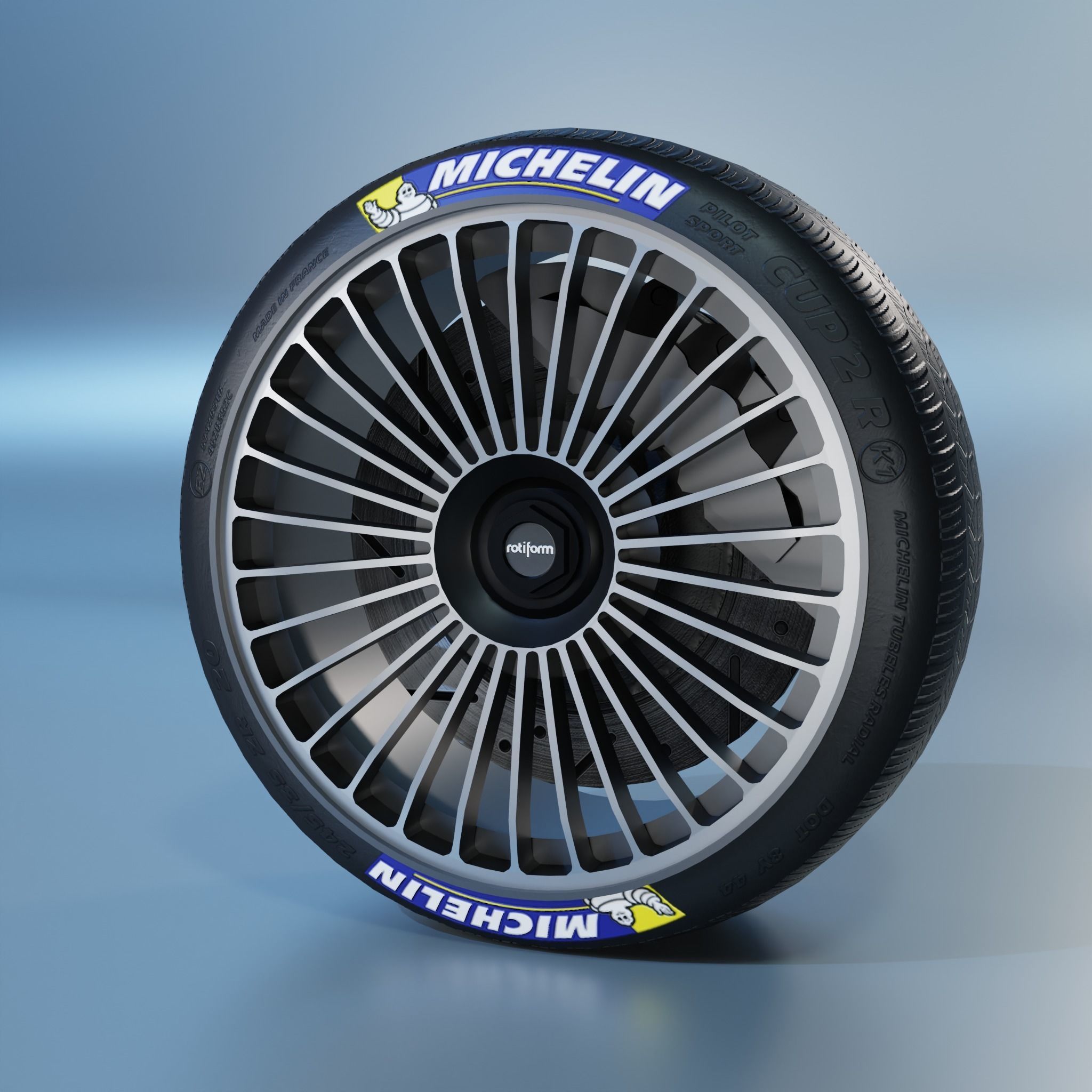 Rotiform GRZ Racing Wheel Low-poly 3D model_2