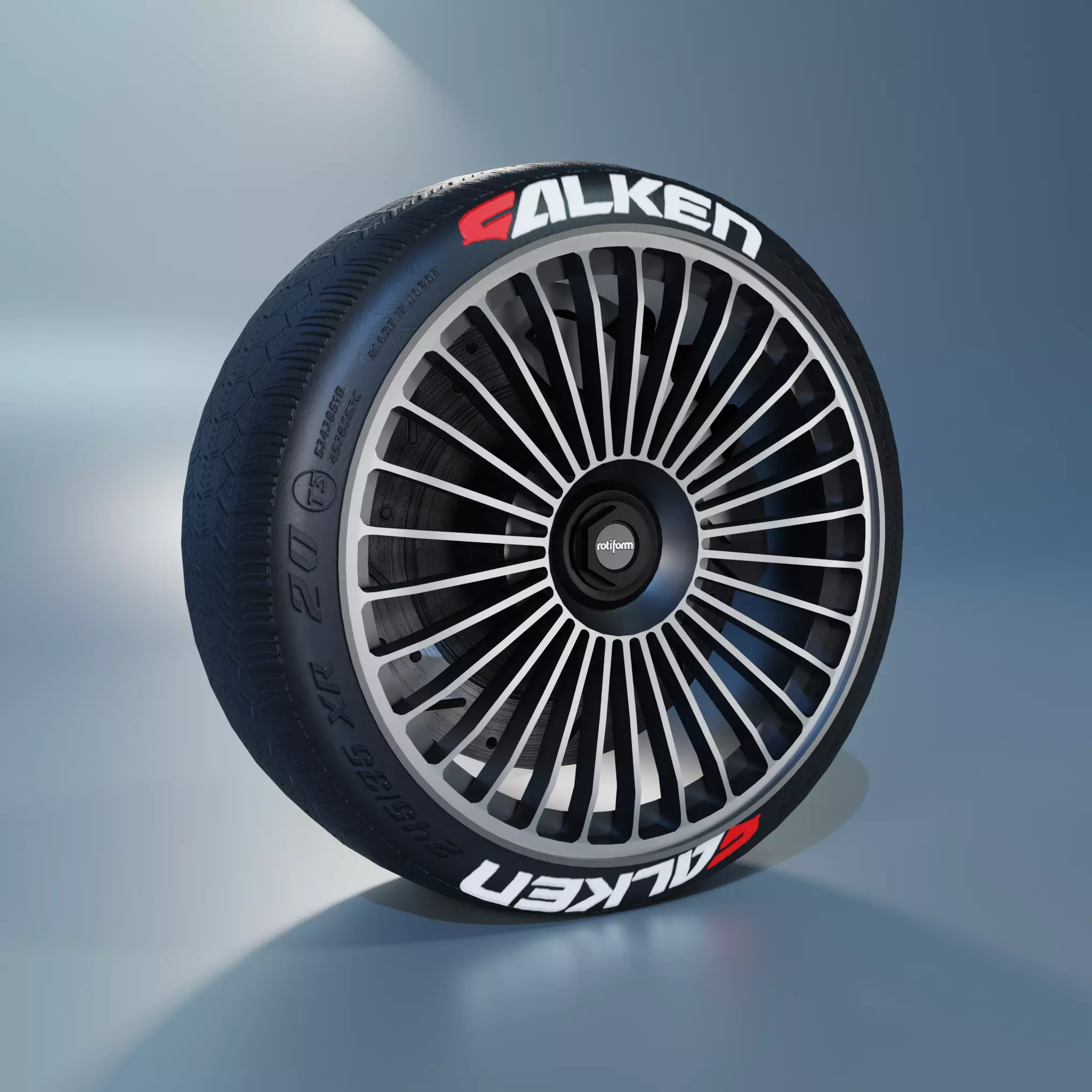 Rotiform GRZ Racing Wheel Low-poly 3D model_0