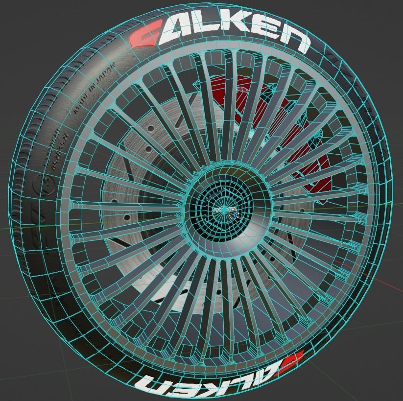 Rotiform GRZ Racing Wheel Low-poly 3D model_3