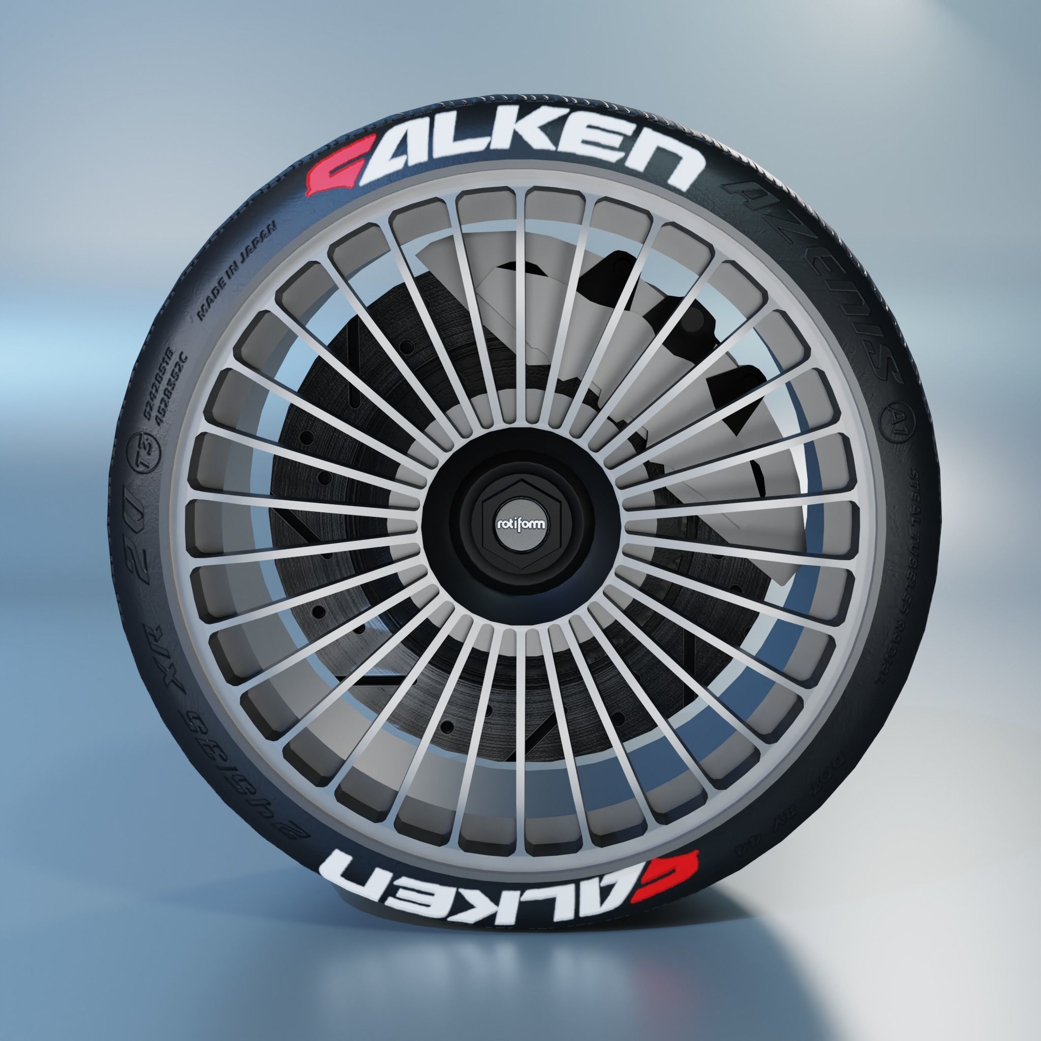 Rotiform GRZ Racing Wheel Low-poly 3D model_1