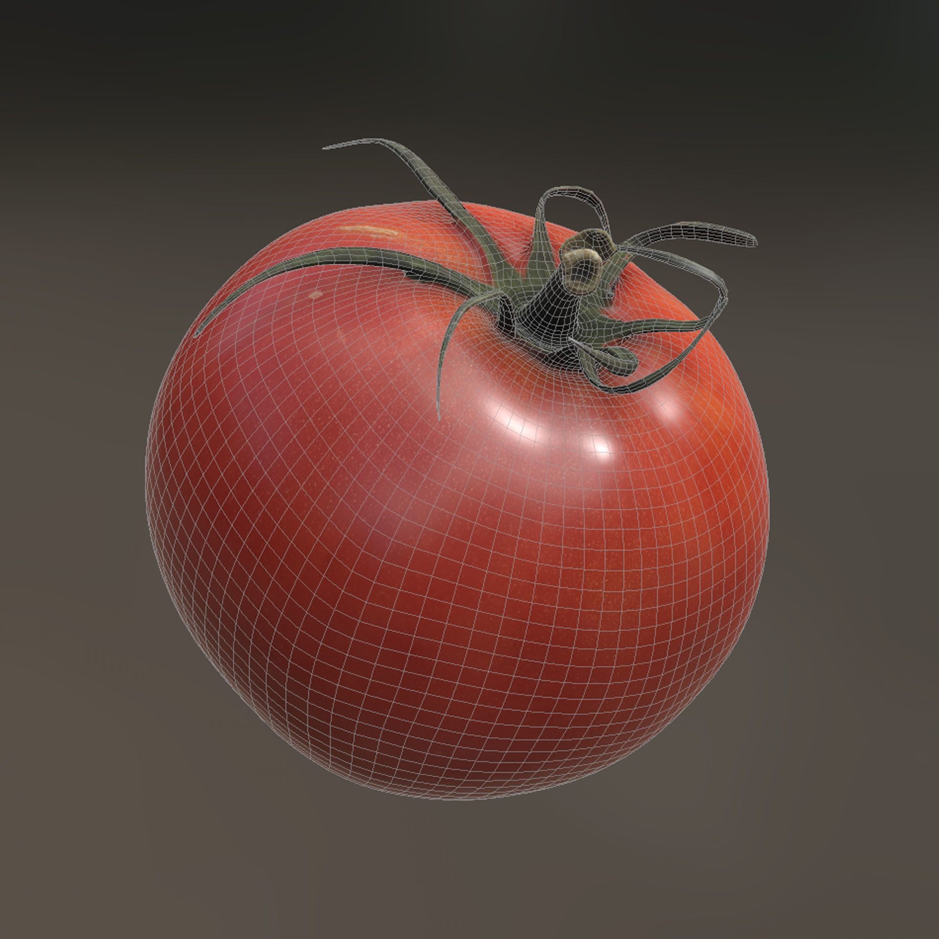 Tomato 3D model Low-poly 3D model_4