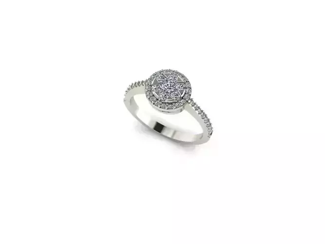 diamond illusion ring 3D print model