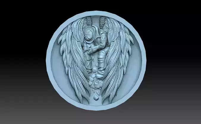 Fireman with wings 3D print model